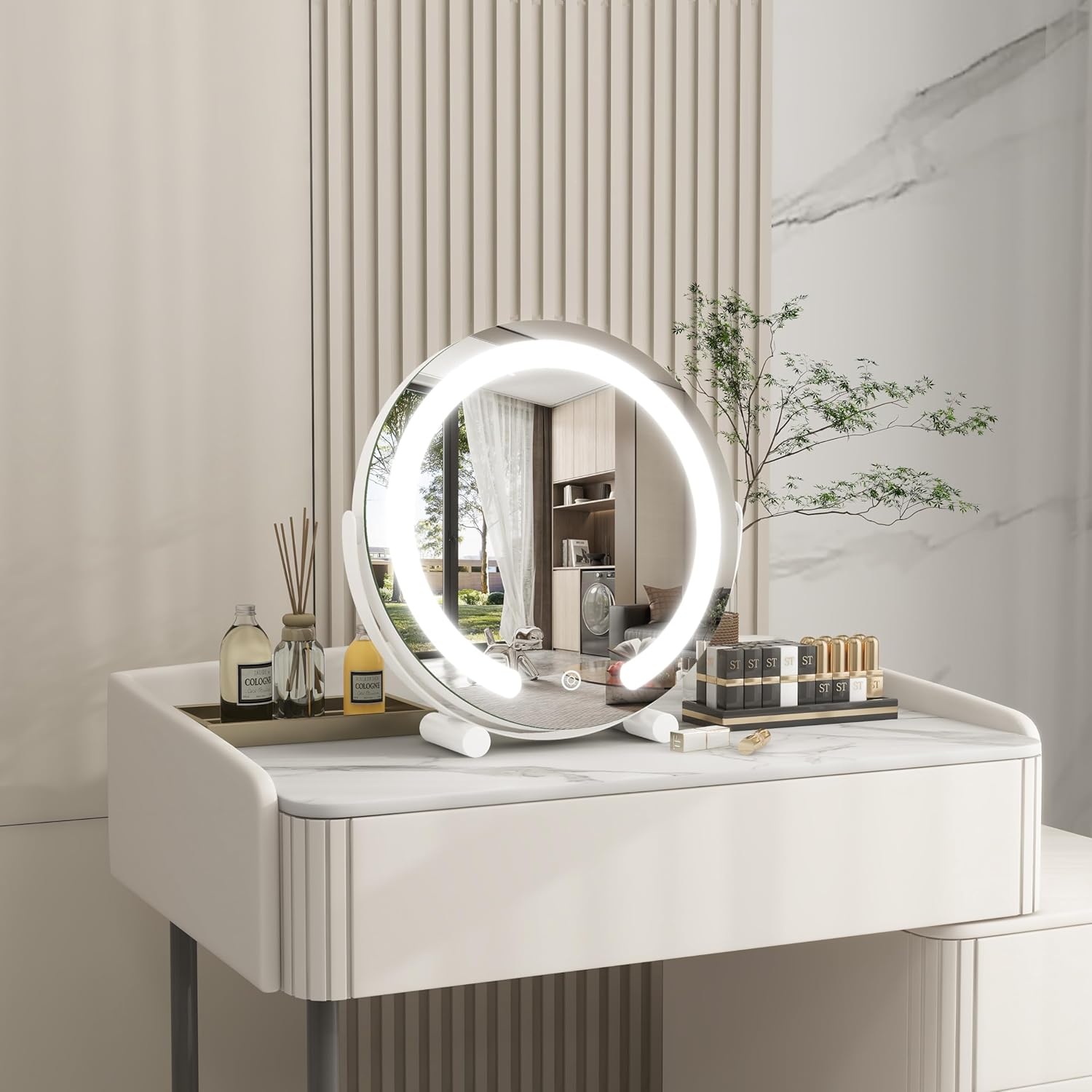 Vanity Mirror with a Touch of Beauty
