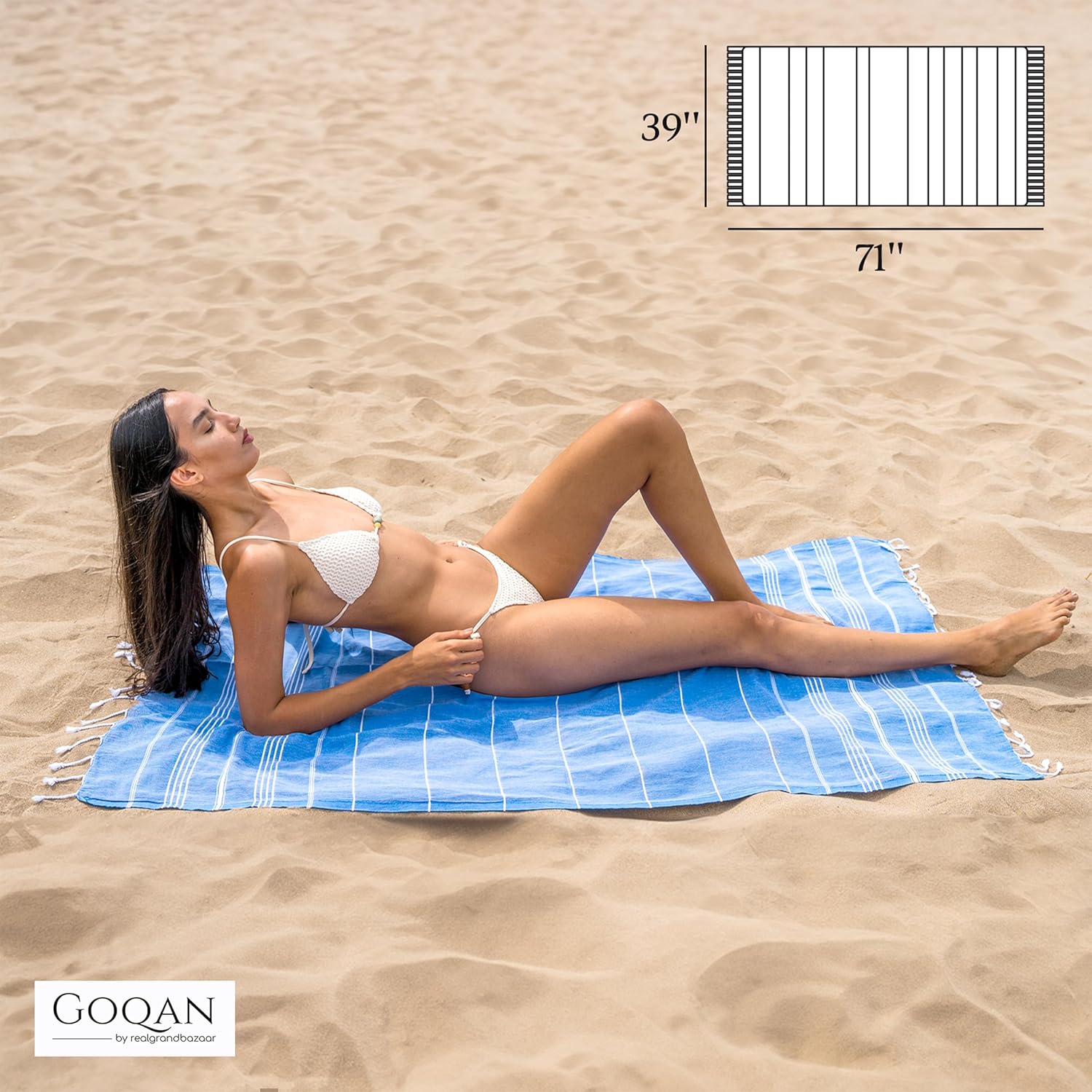 GOQAN Oversized Beach Towel 39x71