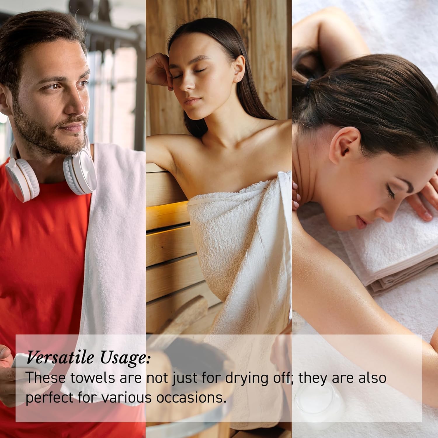 Luxury 6-Piece Turkish Bath Towels Set - 100 Cotton Plush and Absorbent