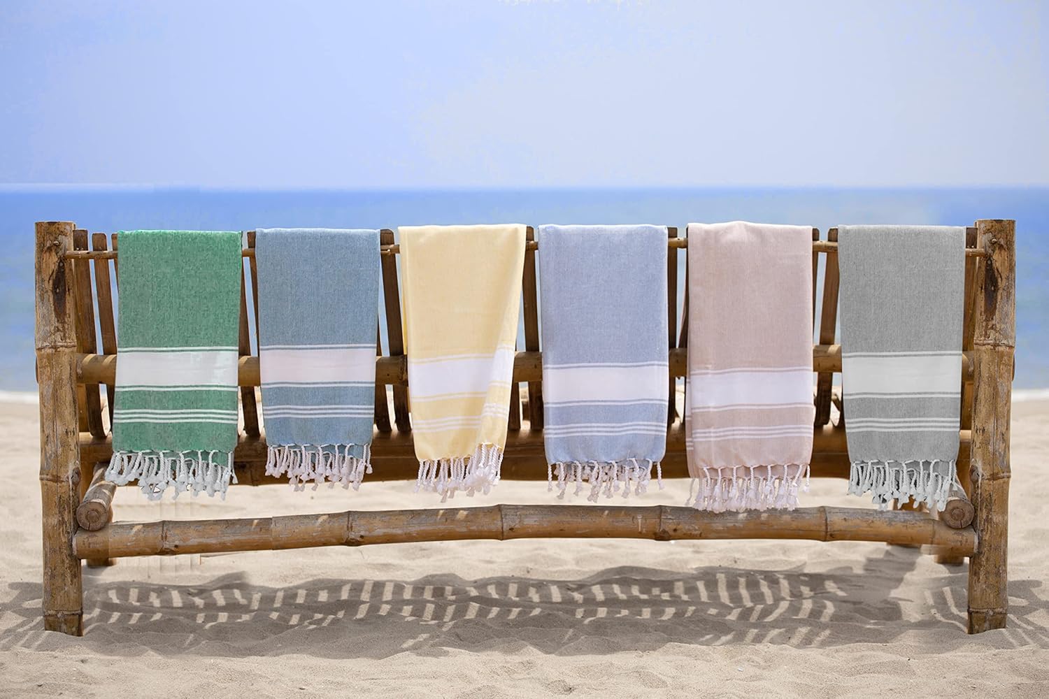 Ultra-Soft Hunter Green Beach Towels 2-Pack