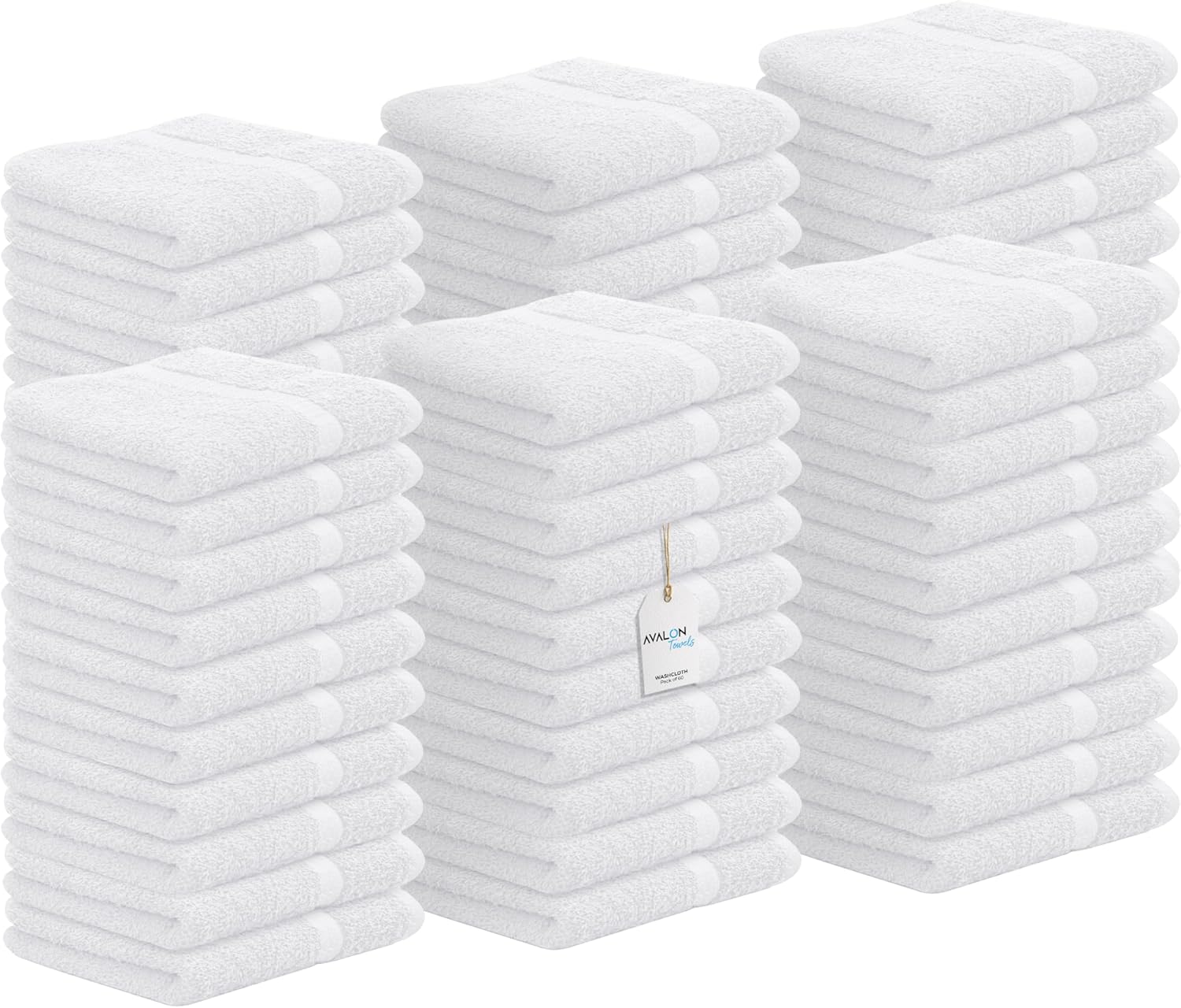 Avalon Towels 60-Piece Washcloth Set