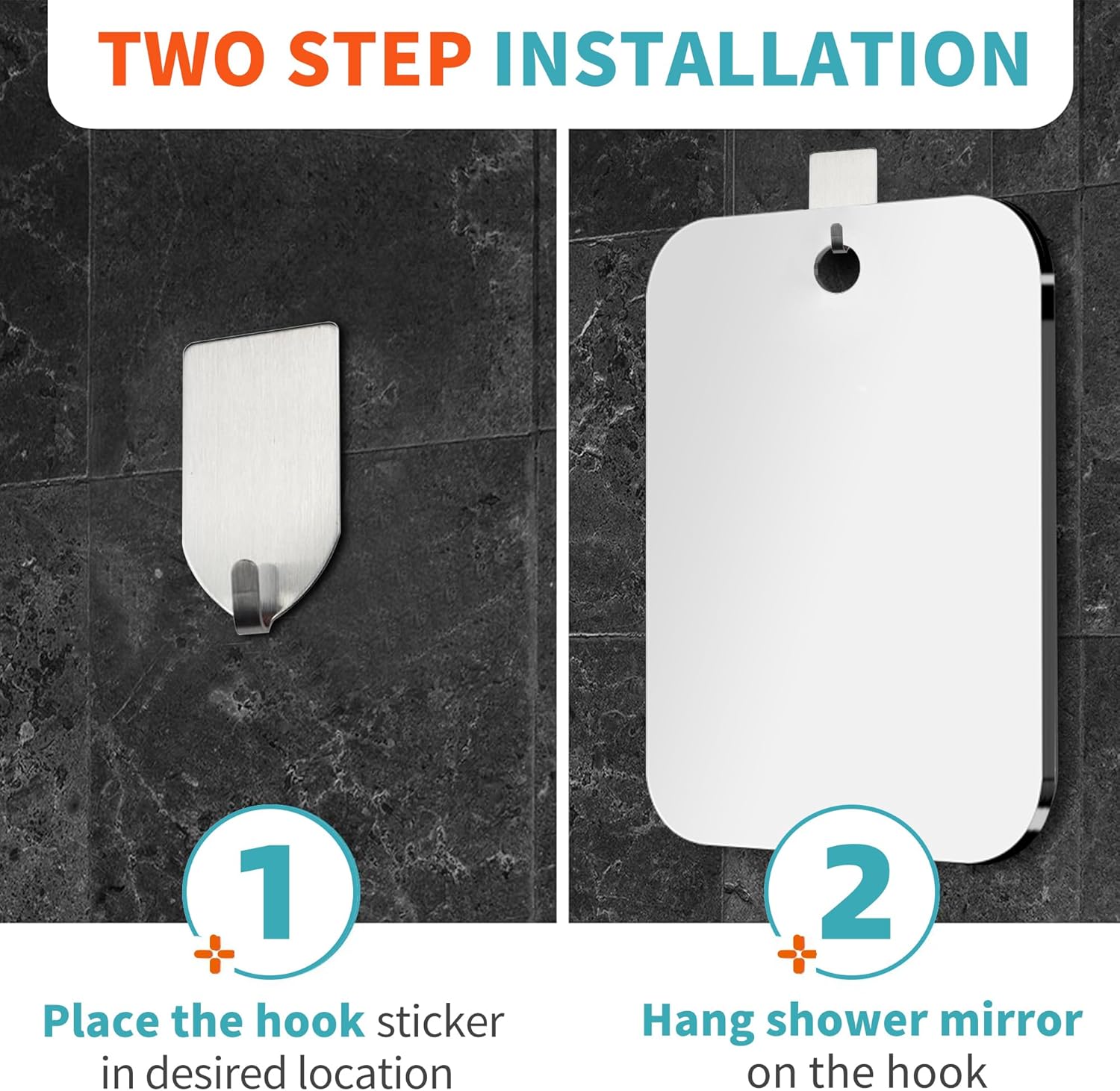 Plexiglass Anti-Fog Mirror for Shower Travel
