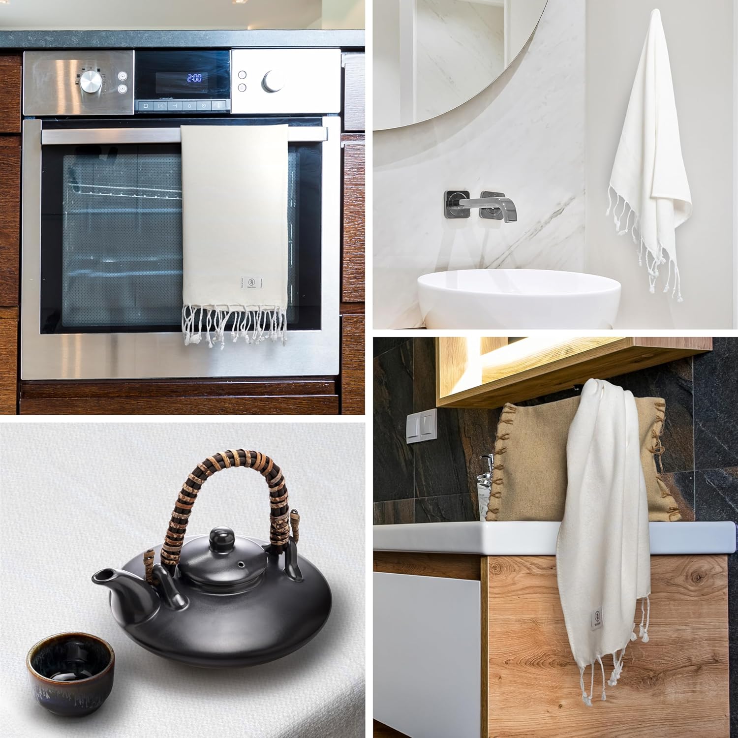 Elegant Turkish Hand Towels Set