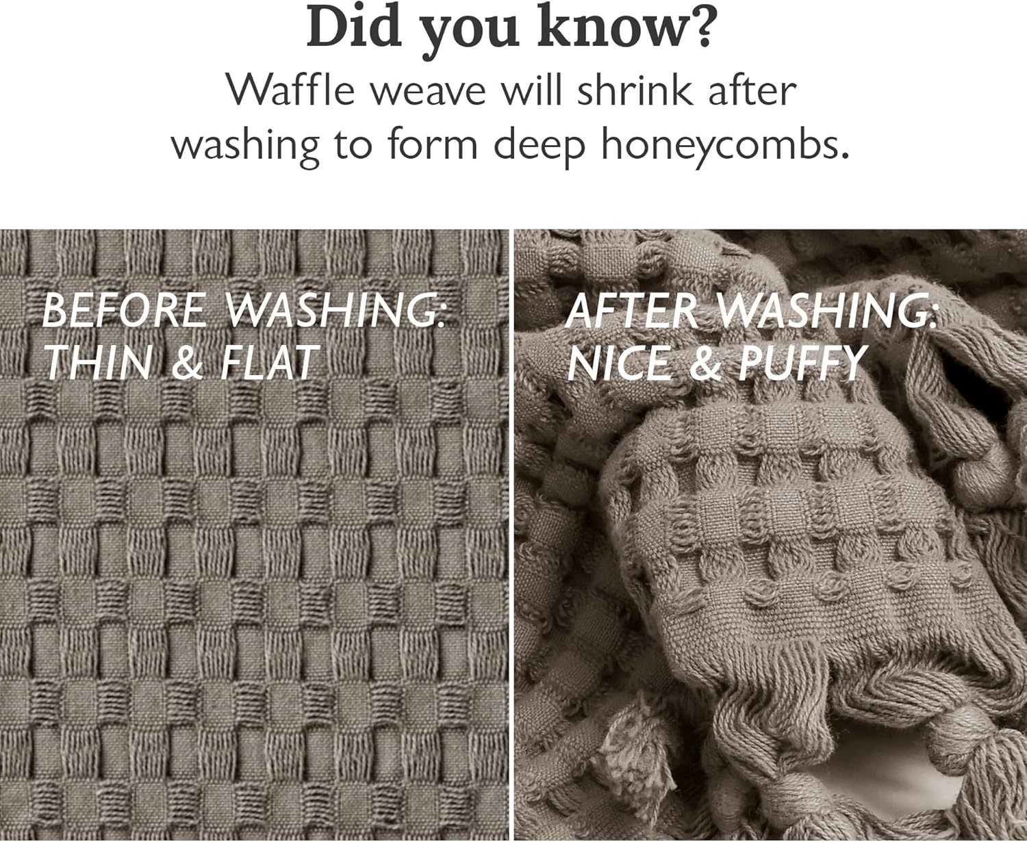 Gilden Tree Modern Waffle Towels Stone