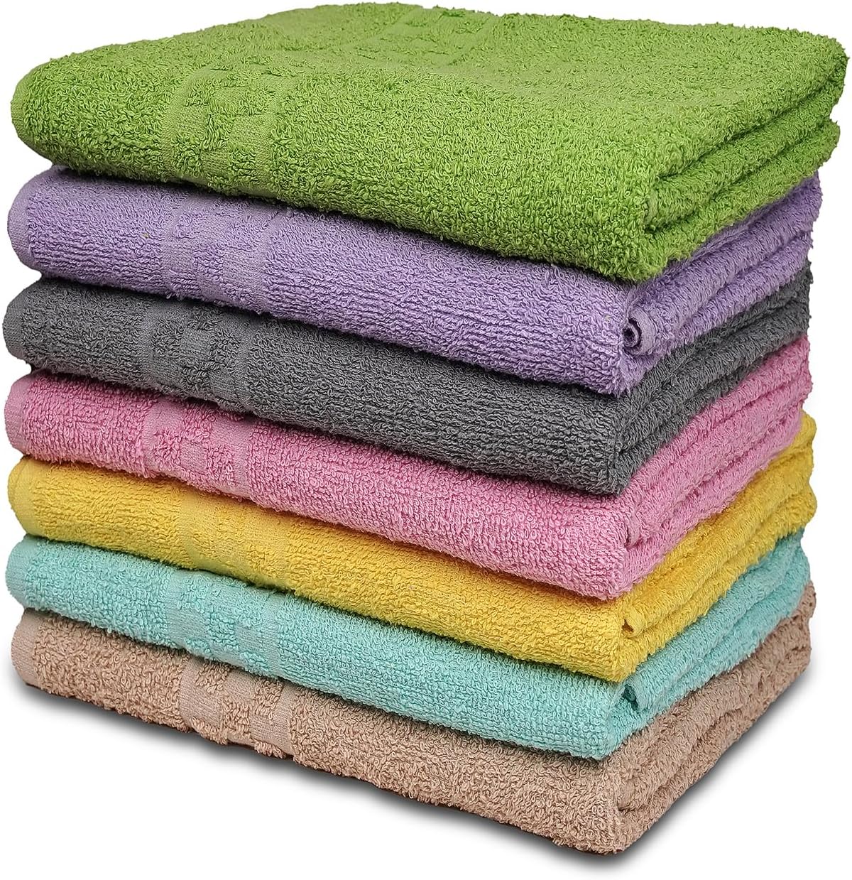 Zuberia 7-Pack Luxurious 30x54 Cotton Bath Towels Soft Durable