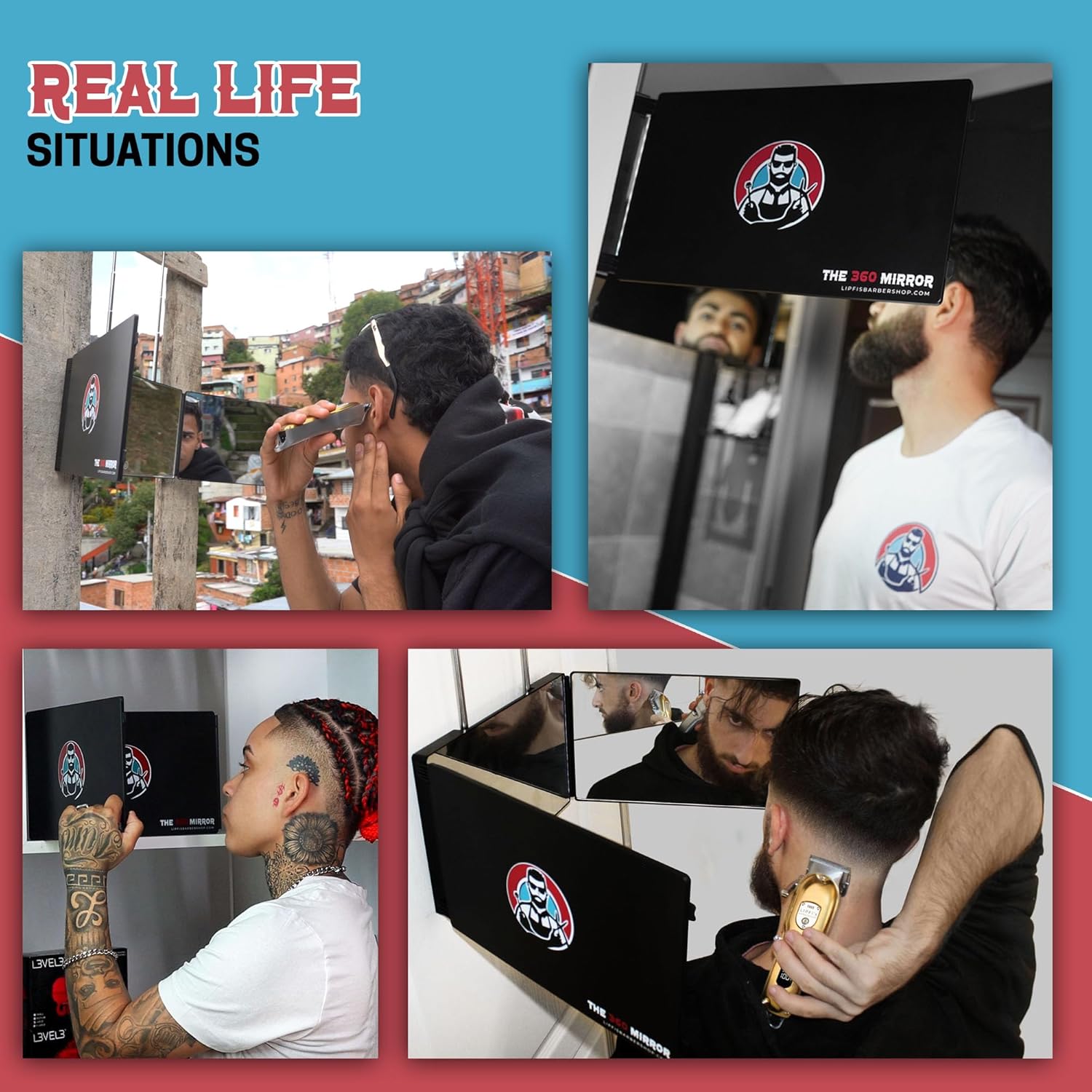 LIPFISBARBERSHOP - 360 Mirror for Self-Haircuts