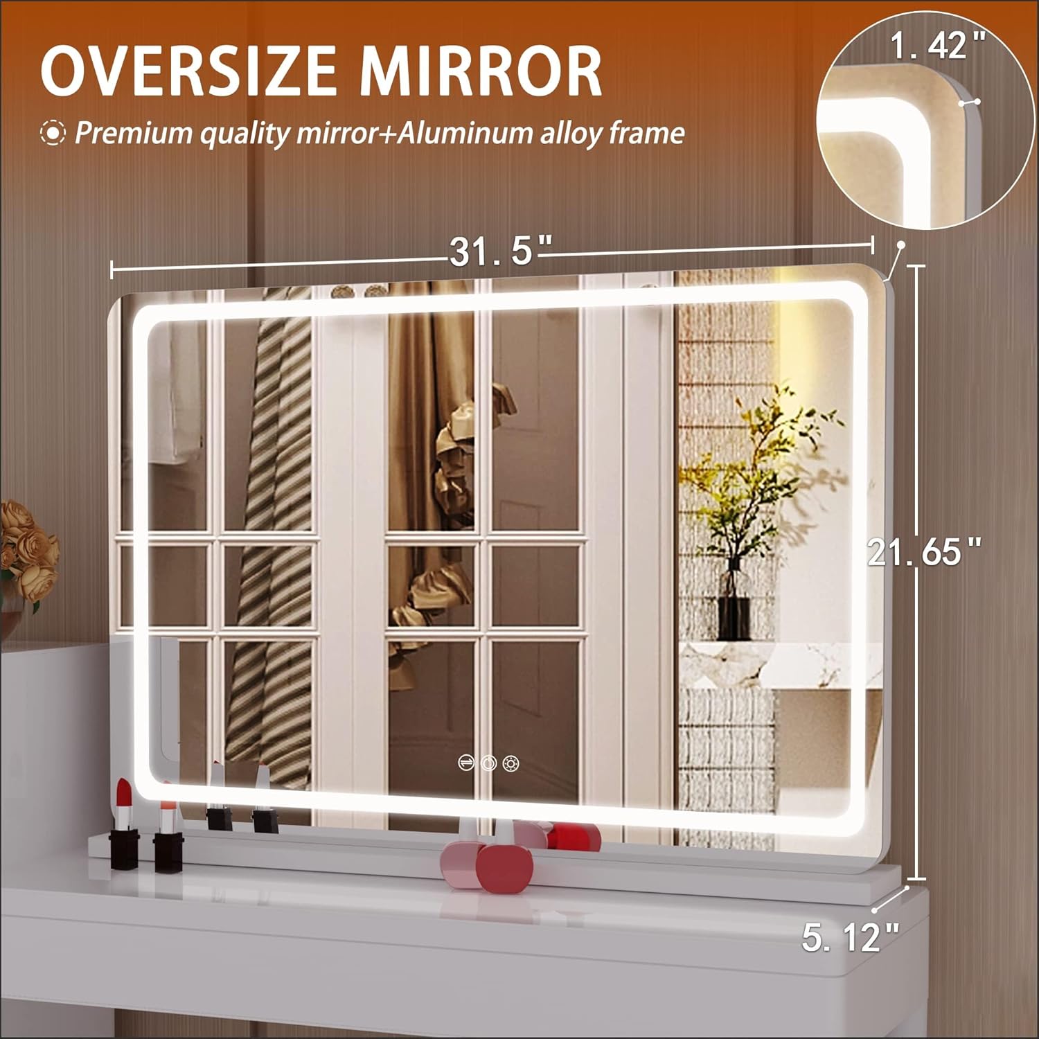 32 x 22 Vanity Mirror with Lights