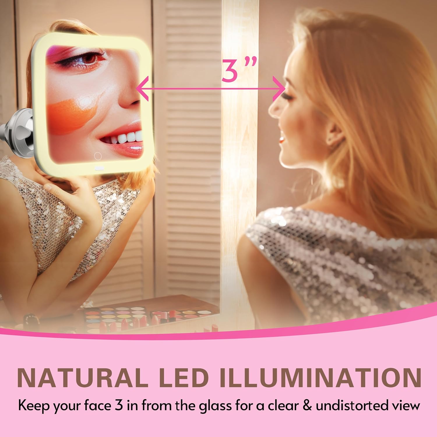 10x Magnifying LED Makeup Mirror