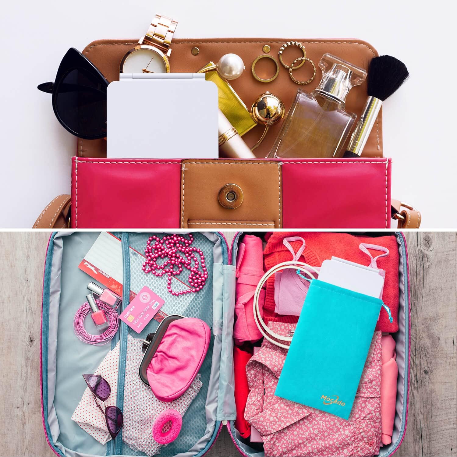 Muably LED Travel Makeup Mirror