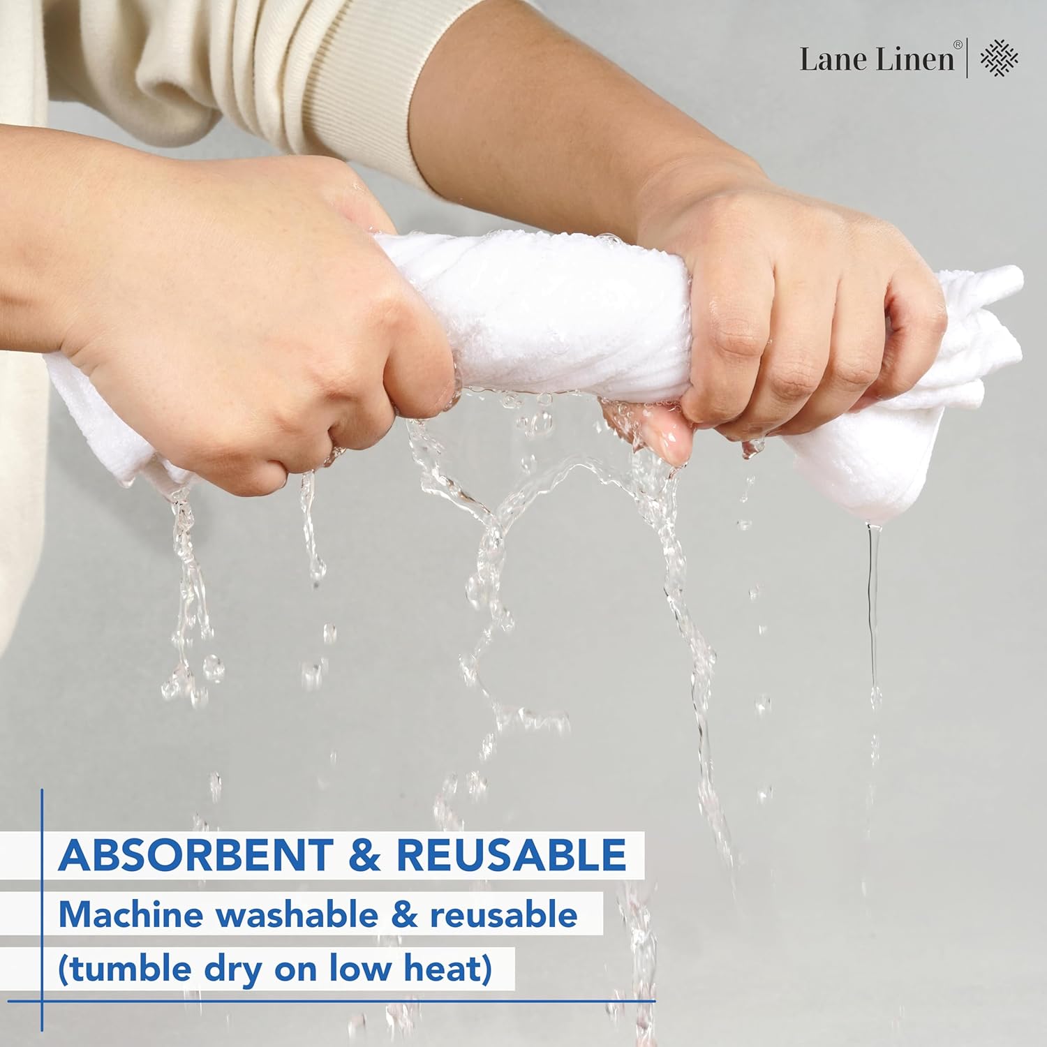 Warm Gifting Sets - LANE LINEN White Washcloths 24 Pack