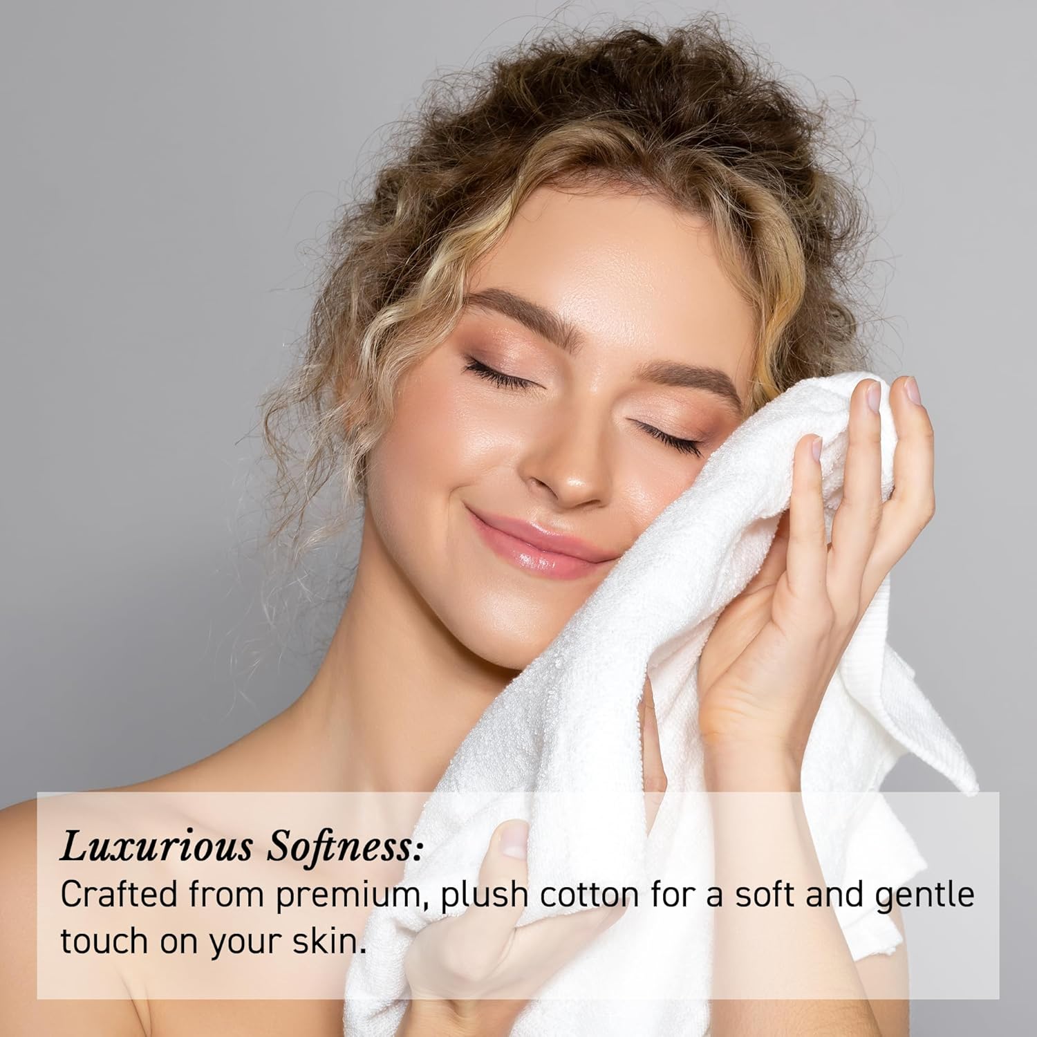 Luxury 6-Piece Turkish Bath Towels Set - 100 Cotton Plush and Absorbent