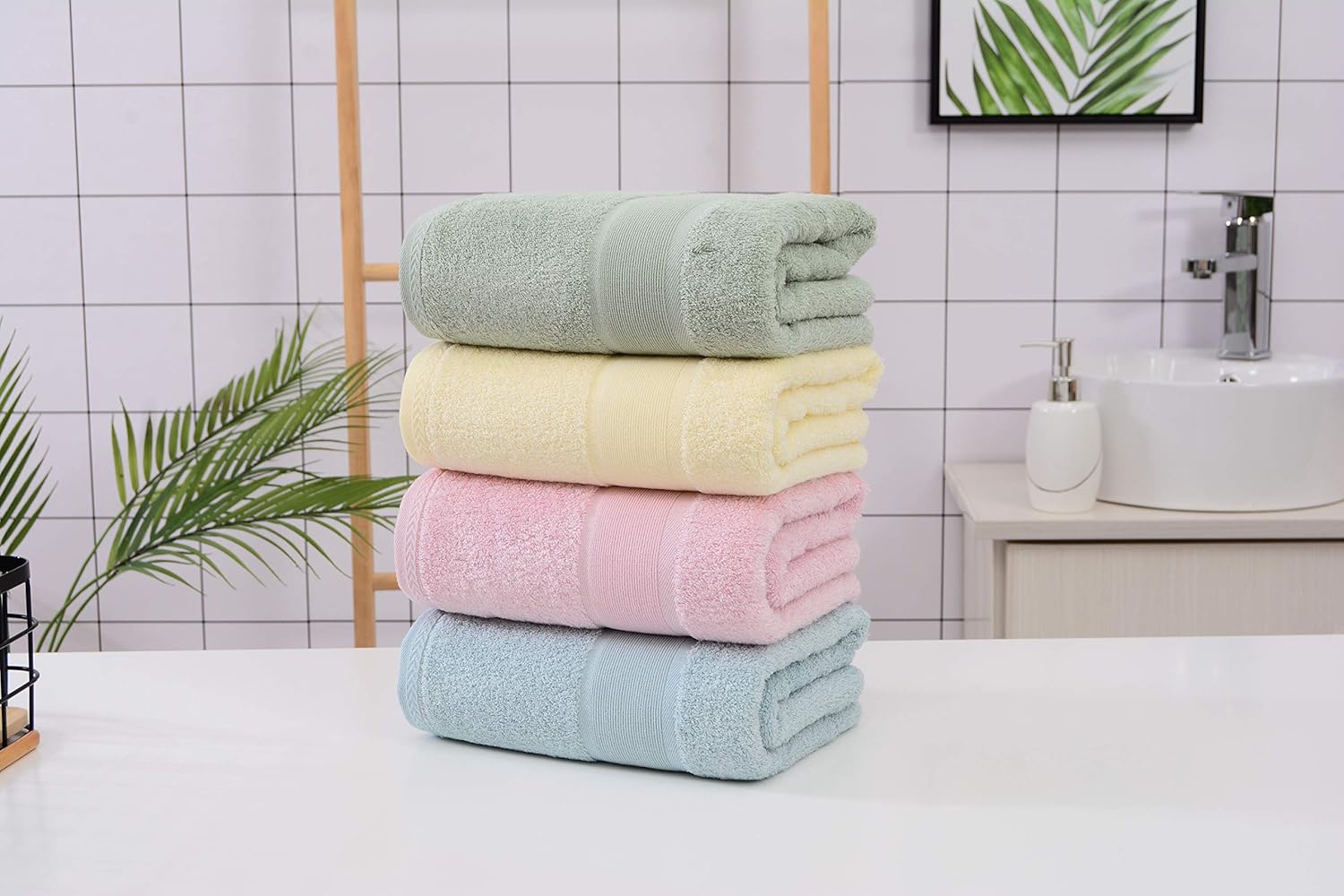 Aibaser Ultra Absorbent Bath Towels 27x54 inch for Bathroom Travel Gym