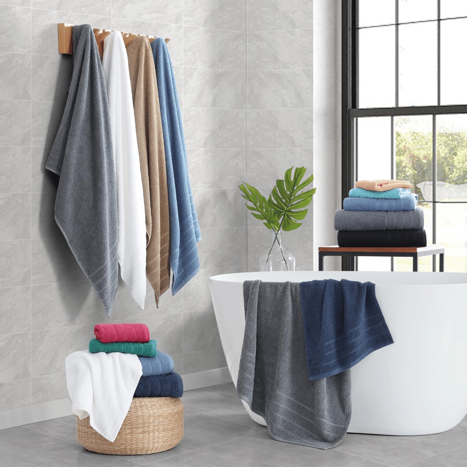 Luxury bath towels 4-pack Terry cotton bath towels