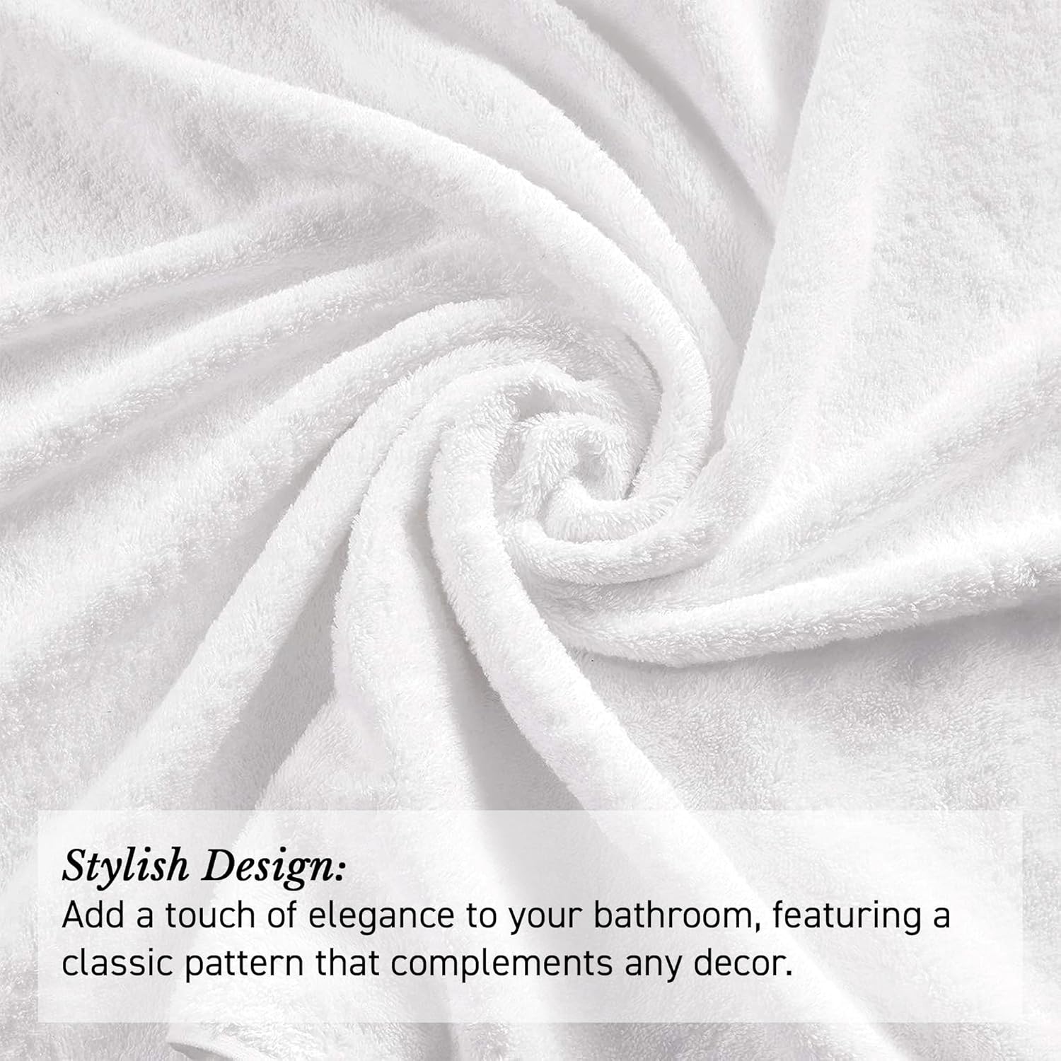 Luxury 6-Piece Turkish Bath Towels Set - 100 Cotton Plush and Absorbent