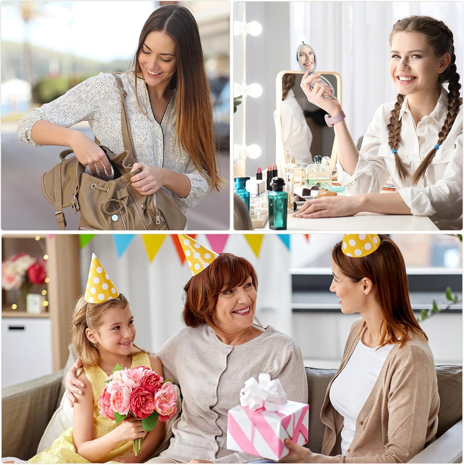 10-Piece Inspirational Compact Mirrors for Women and Appreciation Gifting