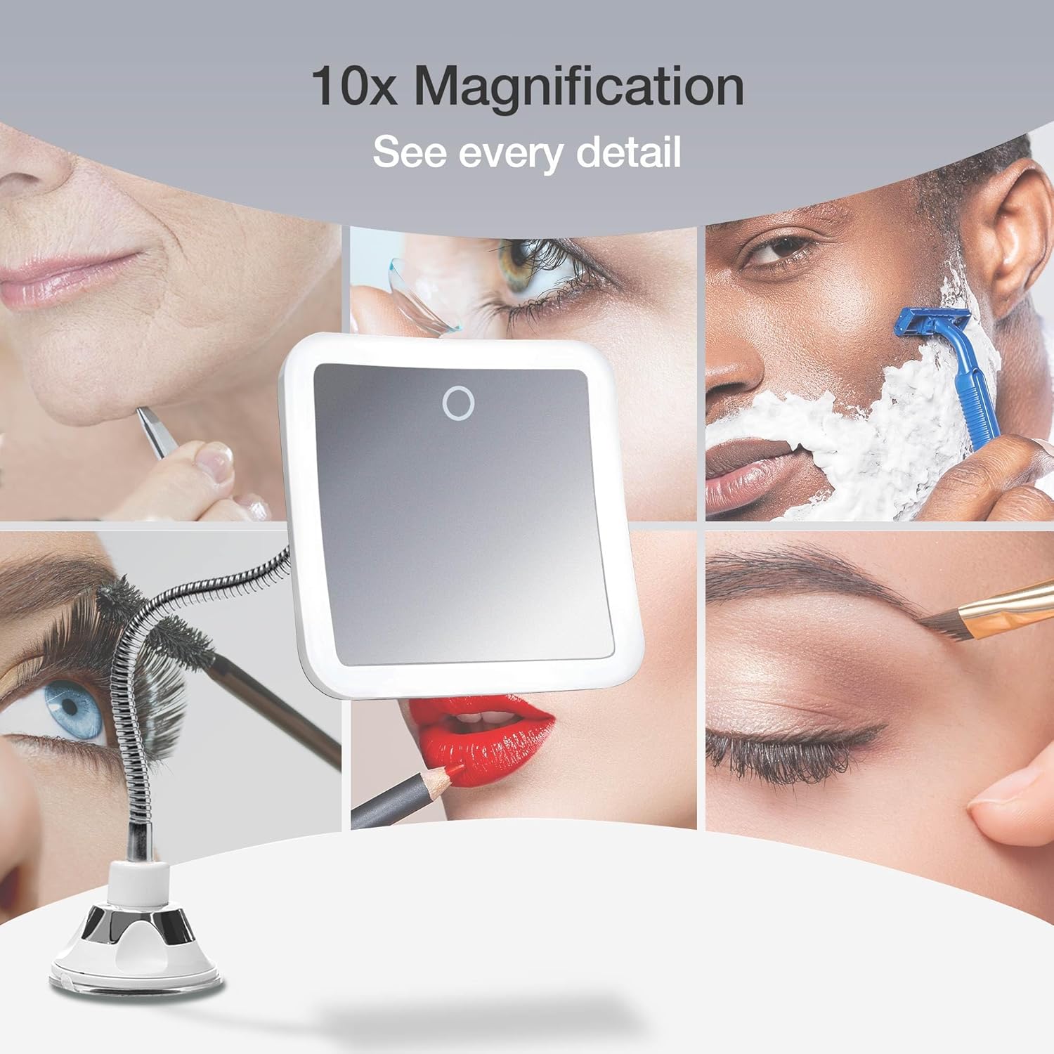 10x Flexible Gooseneck Magnifying Mirror