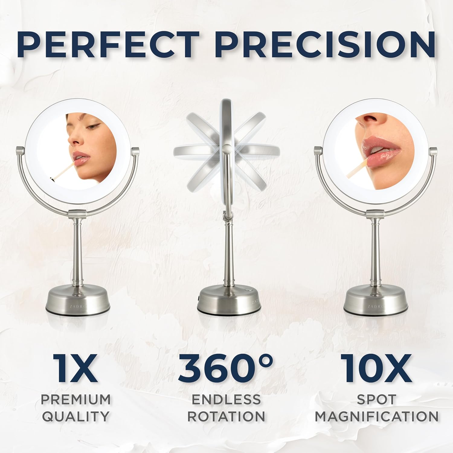 Zadro Lexington LED Makeup Mirror with Swivel Lights