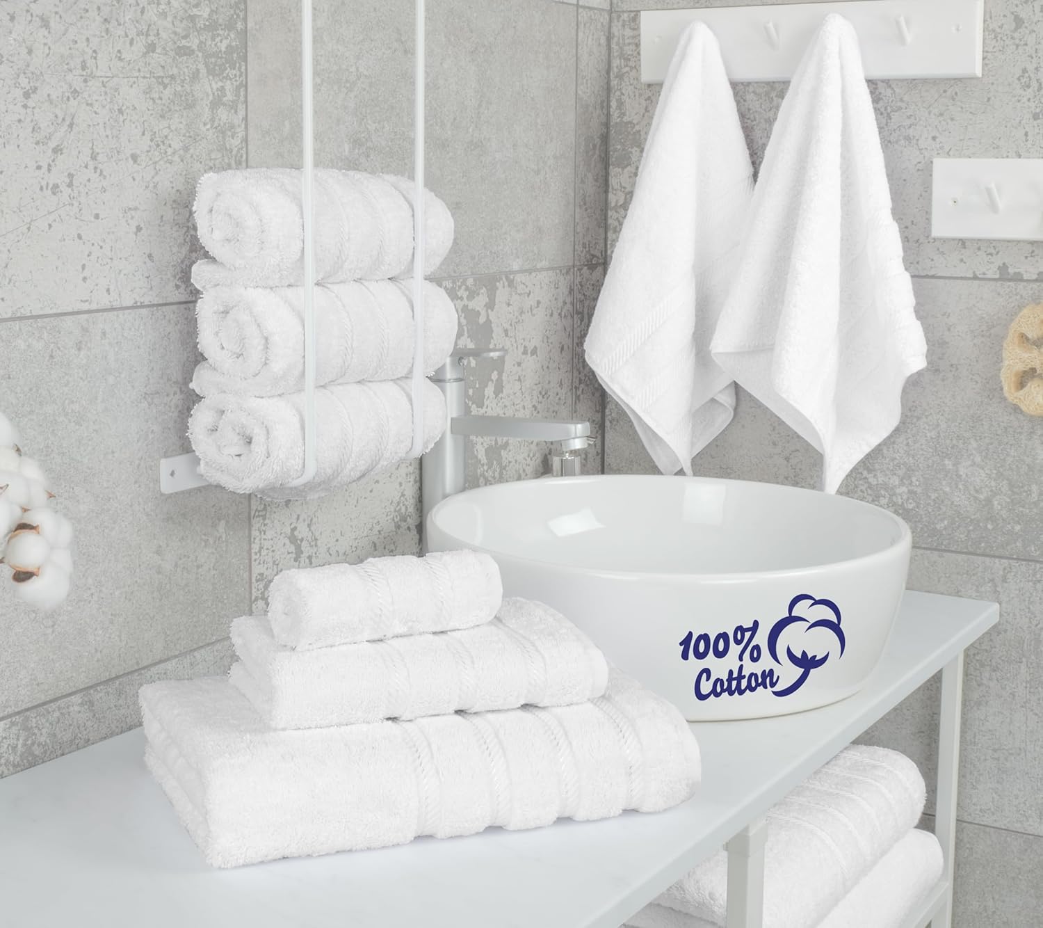 American Soft Linen Luxury 6-Piece Towel Set for Bathroom