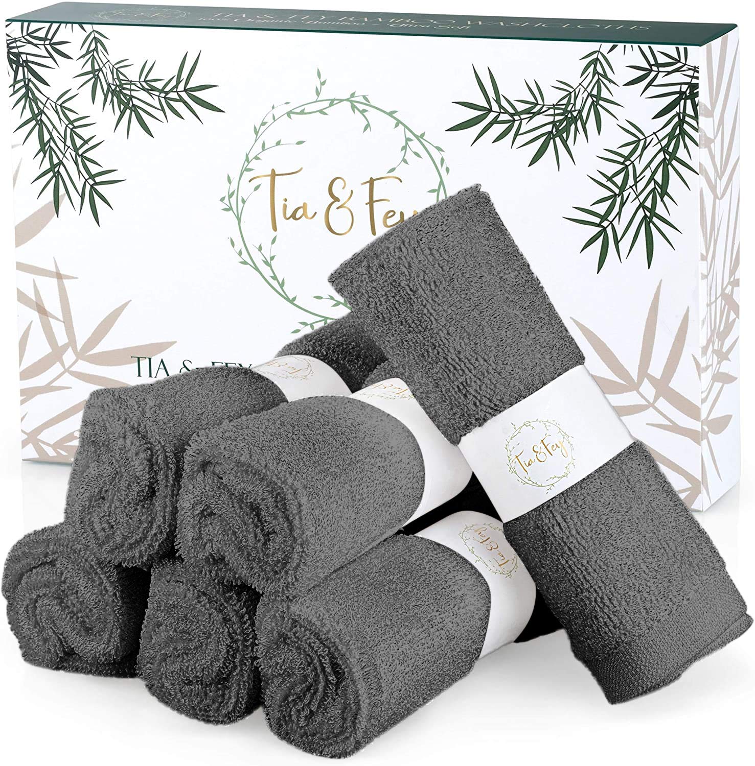 Tia Fey Soft Wash Cloths Set of 6 for Sensitive Skin