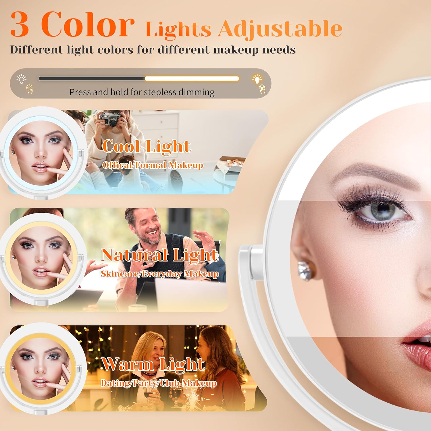 Vanity Mirror 10X LED with Lights