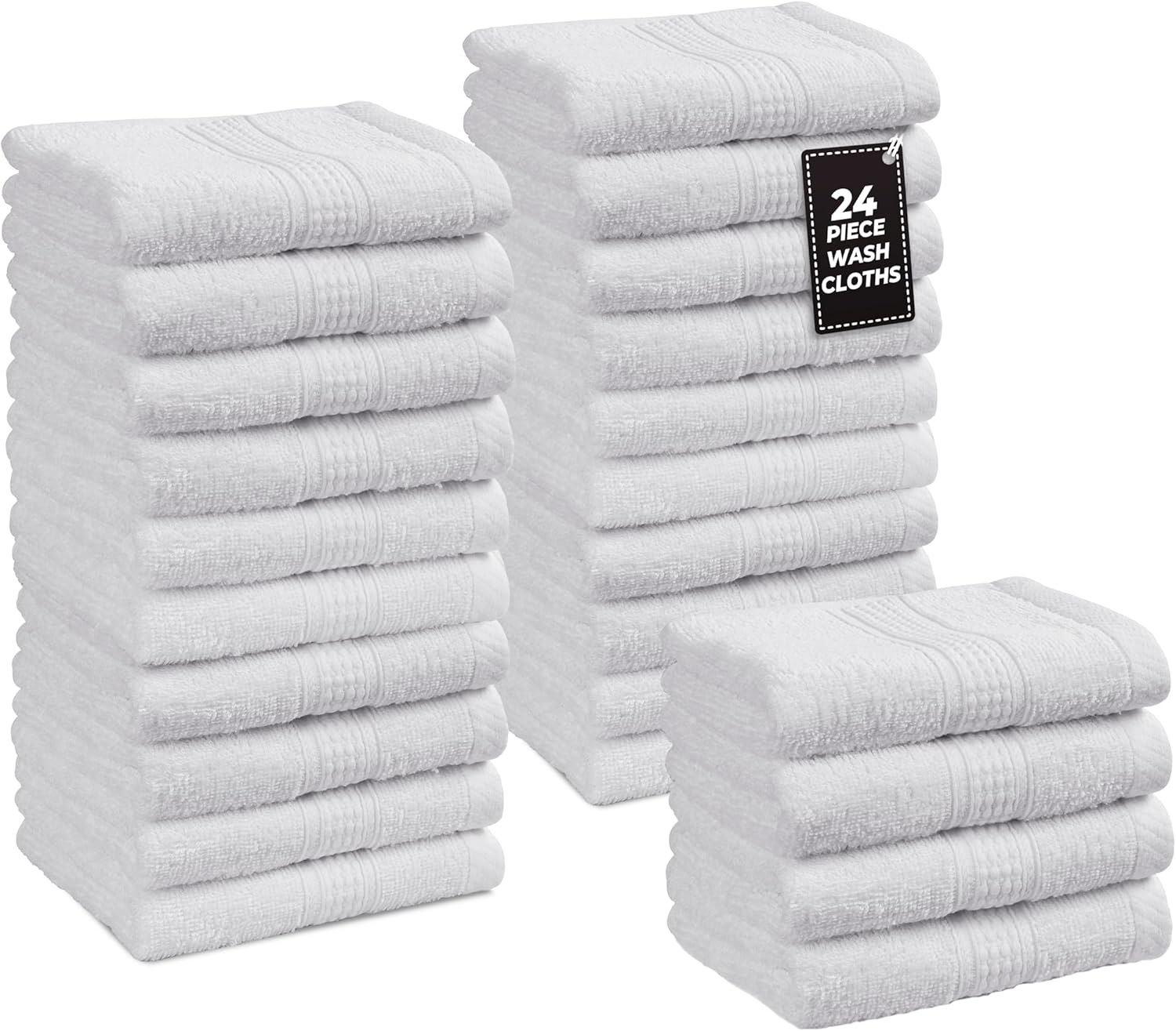 Warm Gifting Sets - LANE LINEN White Washcloths 24 Pack