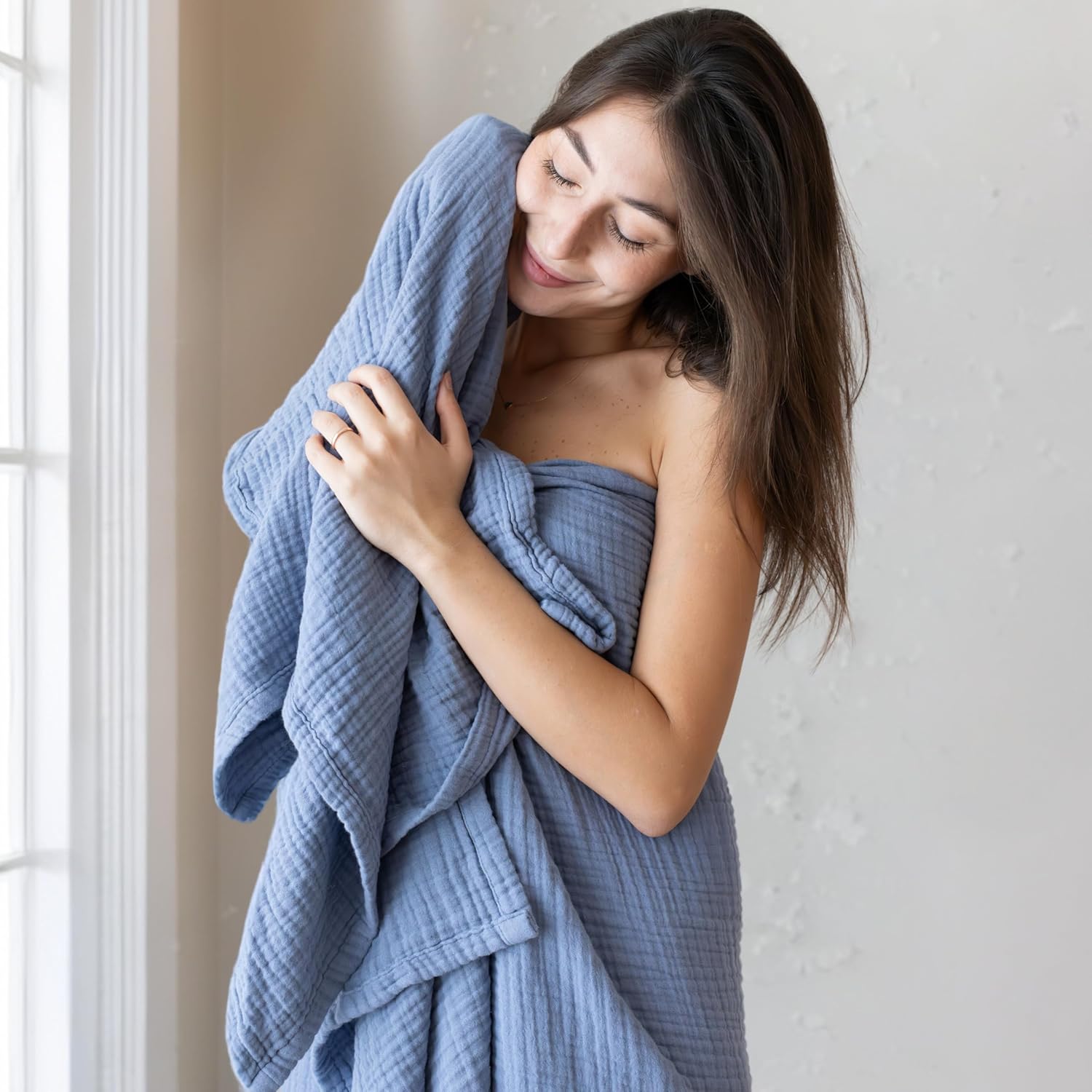High-Quality 100 Turkish Cotton Muslin Towels Set for Adults