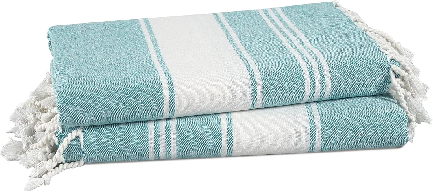 Ultra-Soft Hunter Green Beach Towels 2-Pack