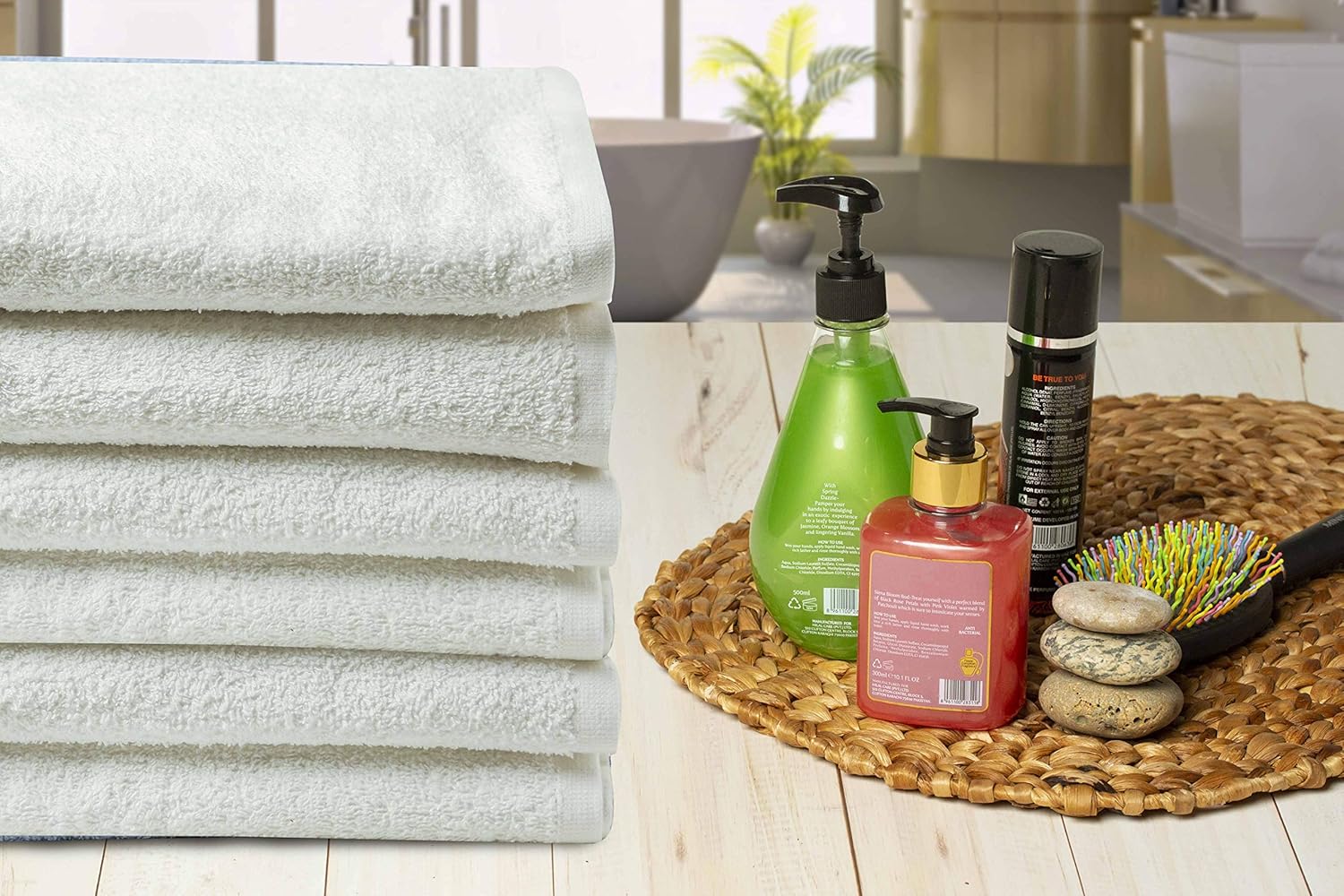 Perfect 22x44 Cotton Bath Towels for Home Spa Use
