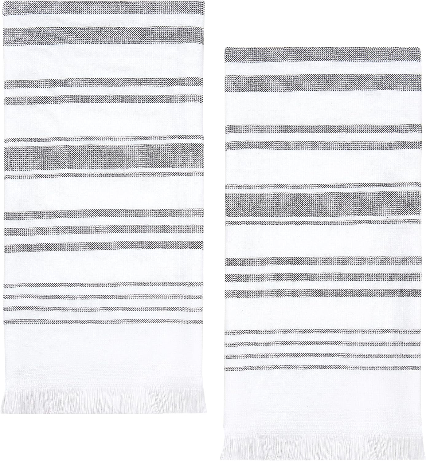 Modern Turkish White Hand Towels Set of 2