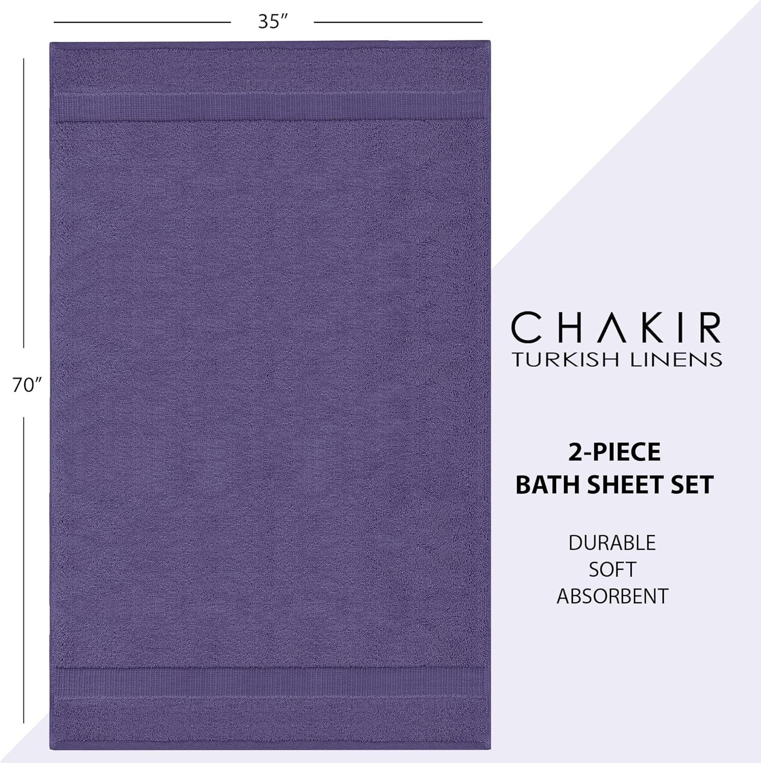 Chakir Turkish Linens - Premium 100 Cotton Bath Sheets