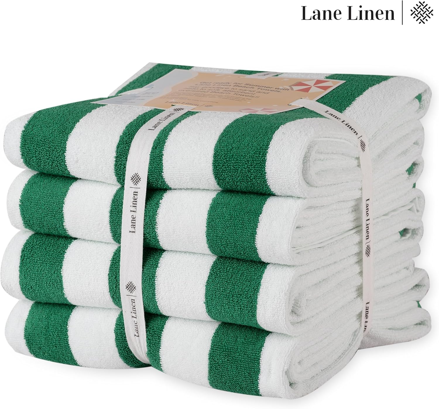 Large 100 Cotton Cabana Stripe Beach Towels for Adults