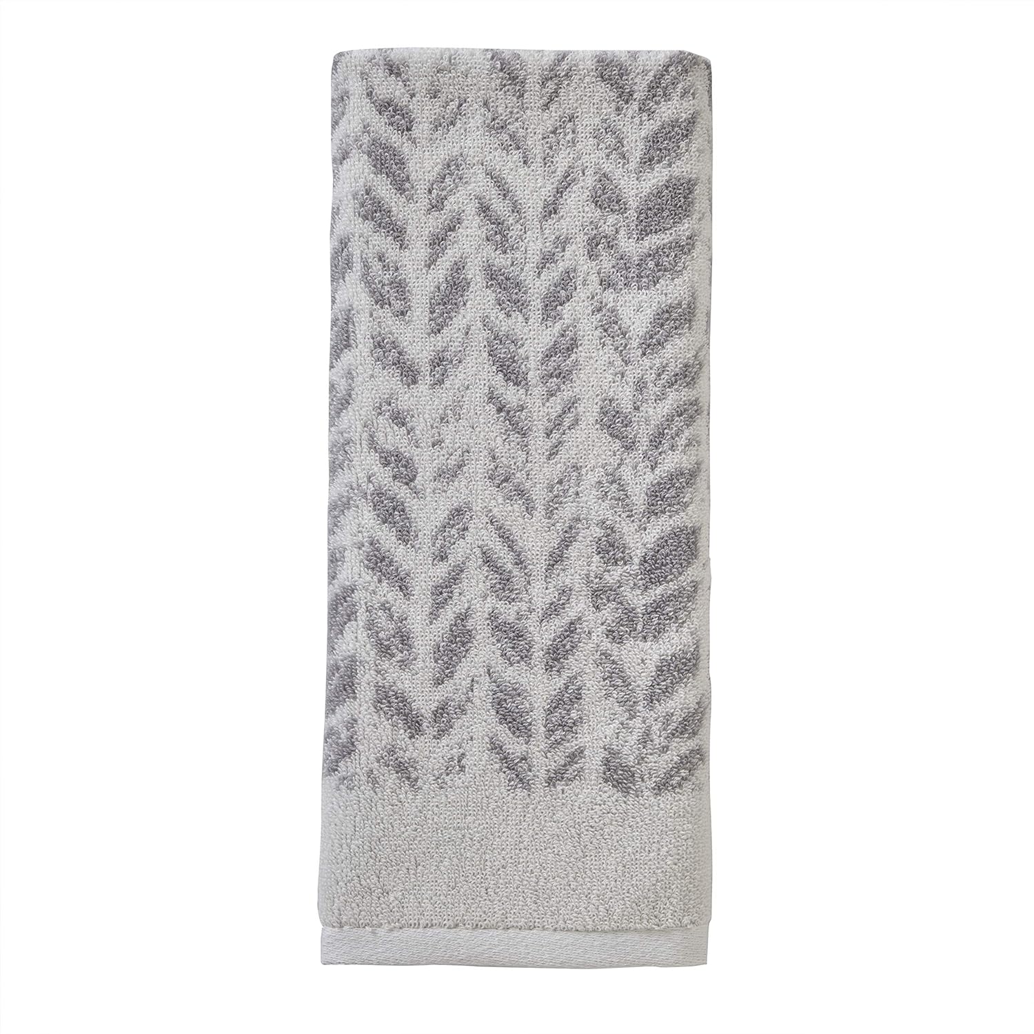 SKL Home Distressed Leaves Hand Towel Gray 16 x 26 2 Count