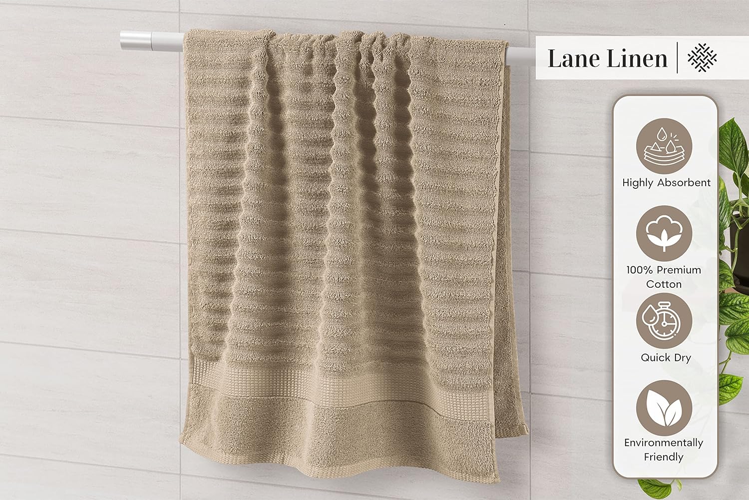 Luxury 6-Piece Bath Towel Set for Comfort
