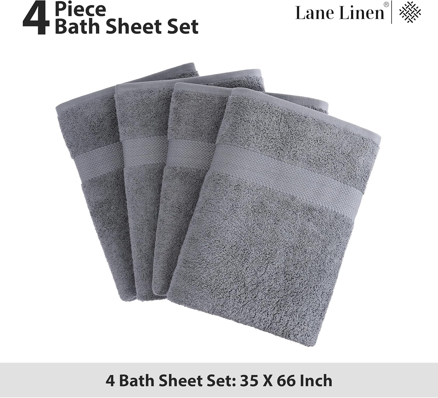 Luxury 35x66 Cotton Bath Towels Set - Durable and Soft