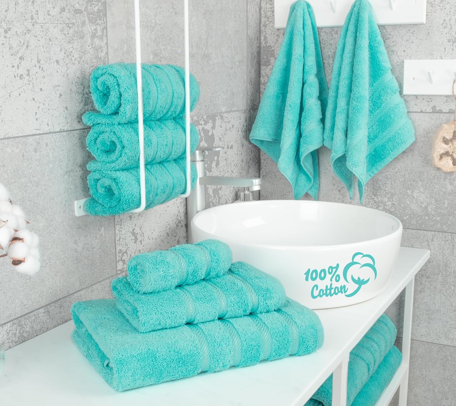 Luxury 6-Piece Cotton Towel Set for Soft Comfort