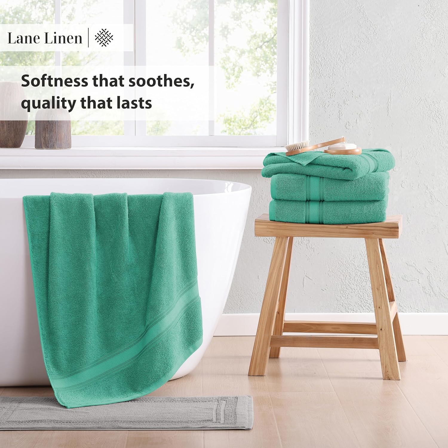 Luxurious Relaxing Bath Sheet Set by LANE LINEN