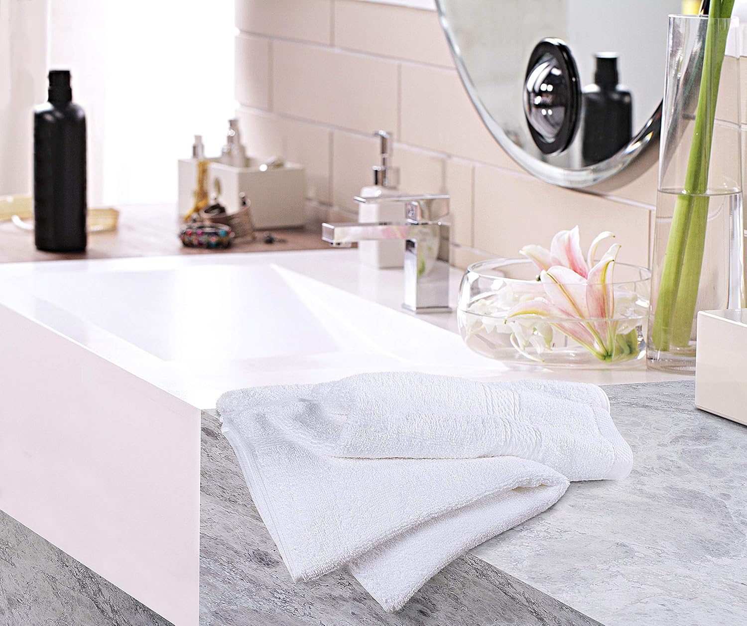Utopia 6-Piece Premium Hand Towels 16x28 inches Soft Absorbent White