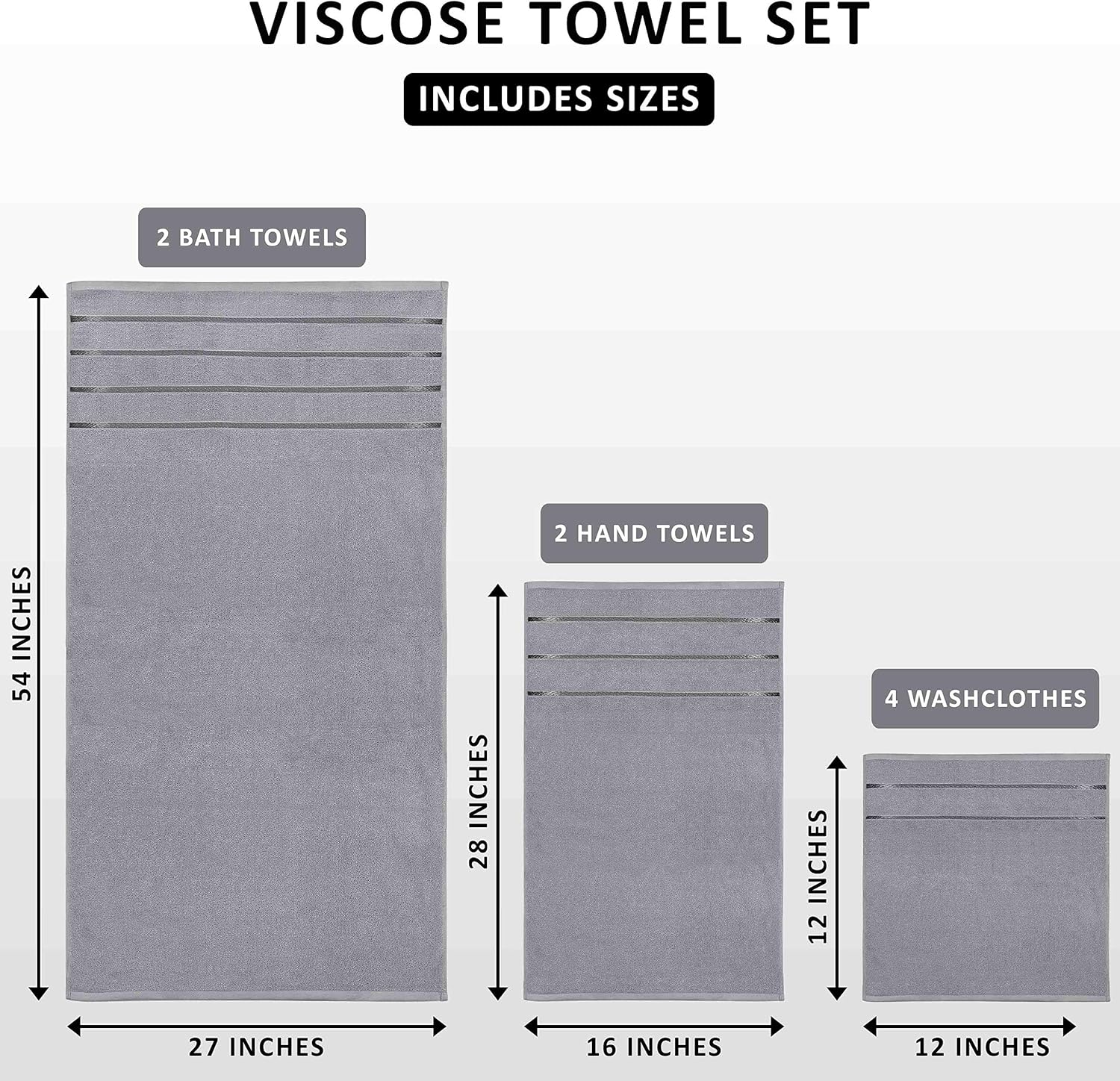 Utopia 8-Piece Luxury Towel Set
