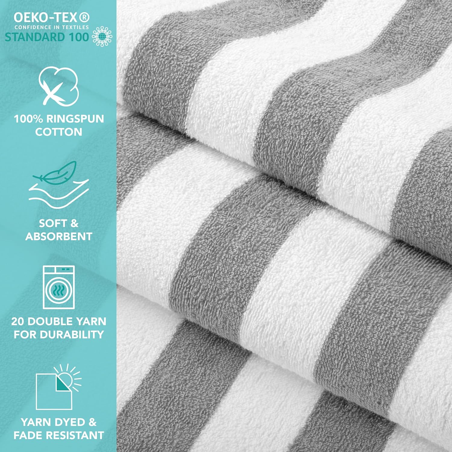 Oversized Beach Towels Set for Swimming Tanning Relaxation