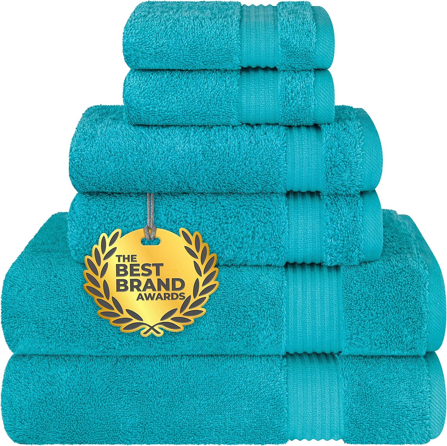 6-Piece 100 Cotton Luxury Multi-functional bath towel set