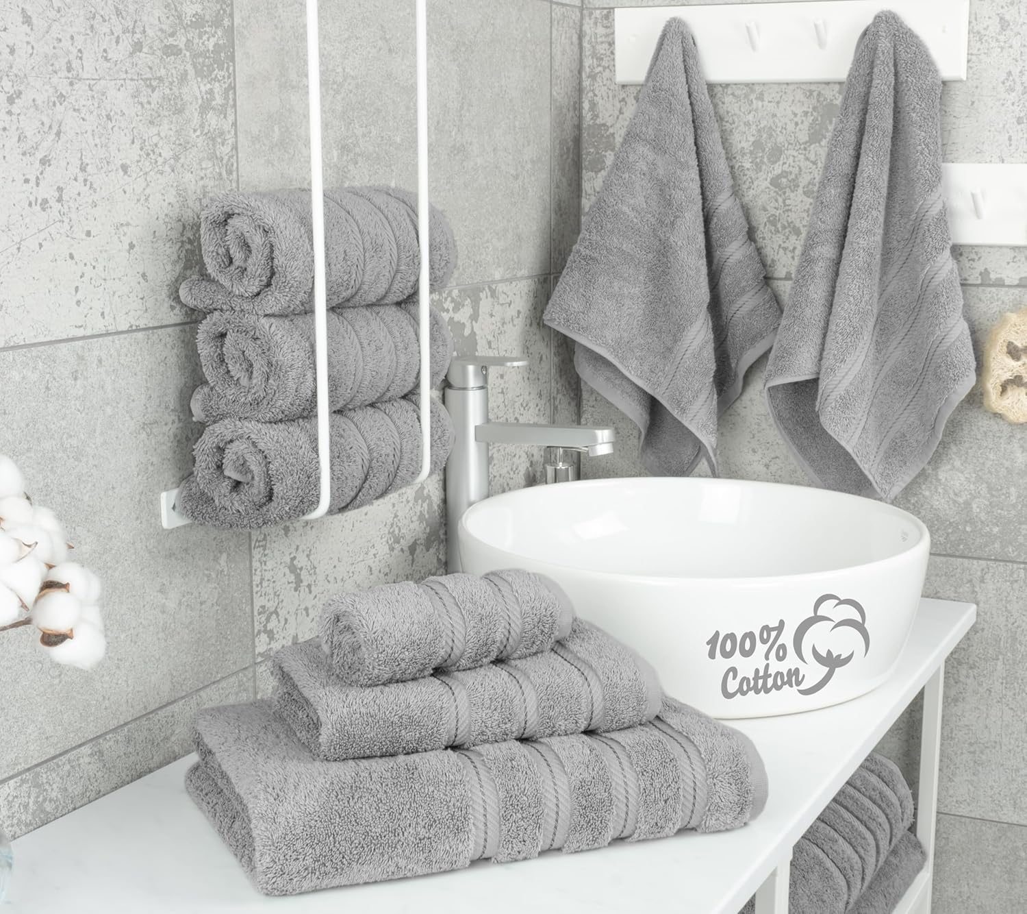 American Soft Linen 6-Piece Luxury bath towel set