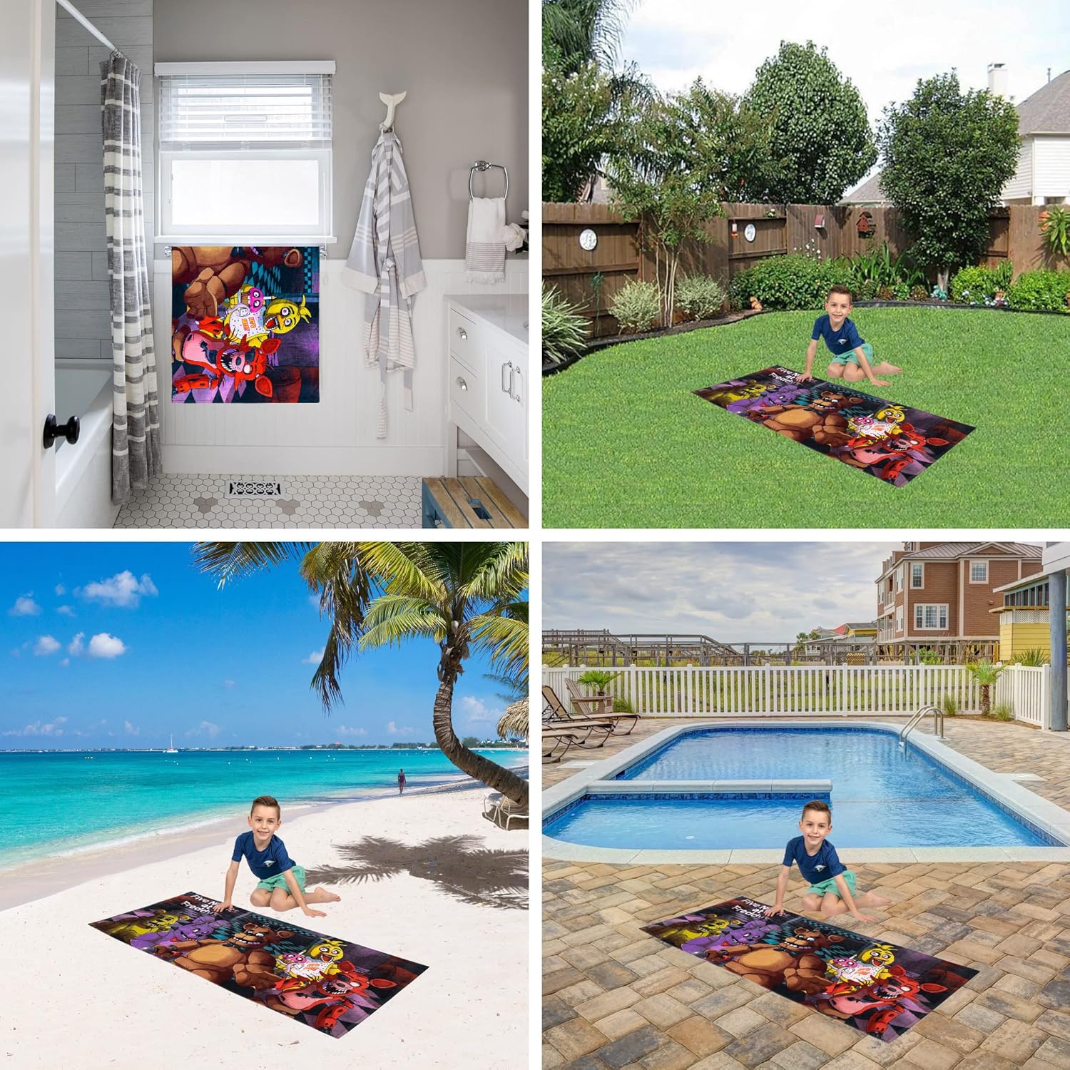 Franco Kids Cotton Beach Towel Five Nights At Freddys 1