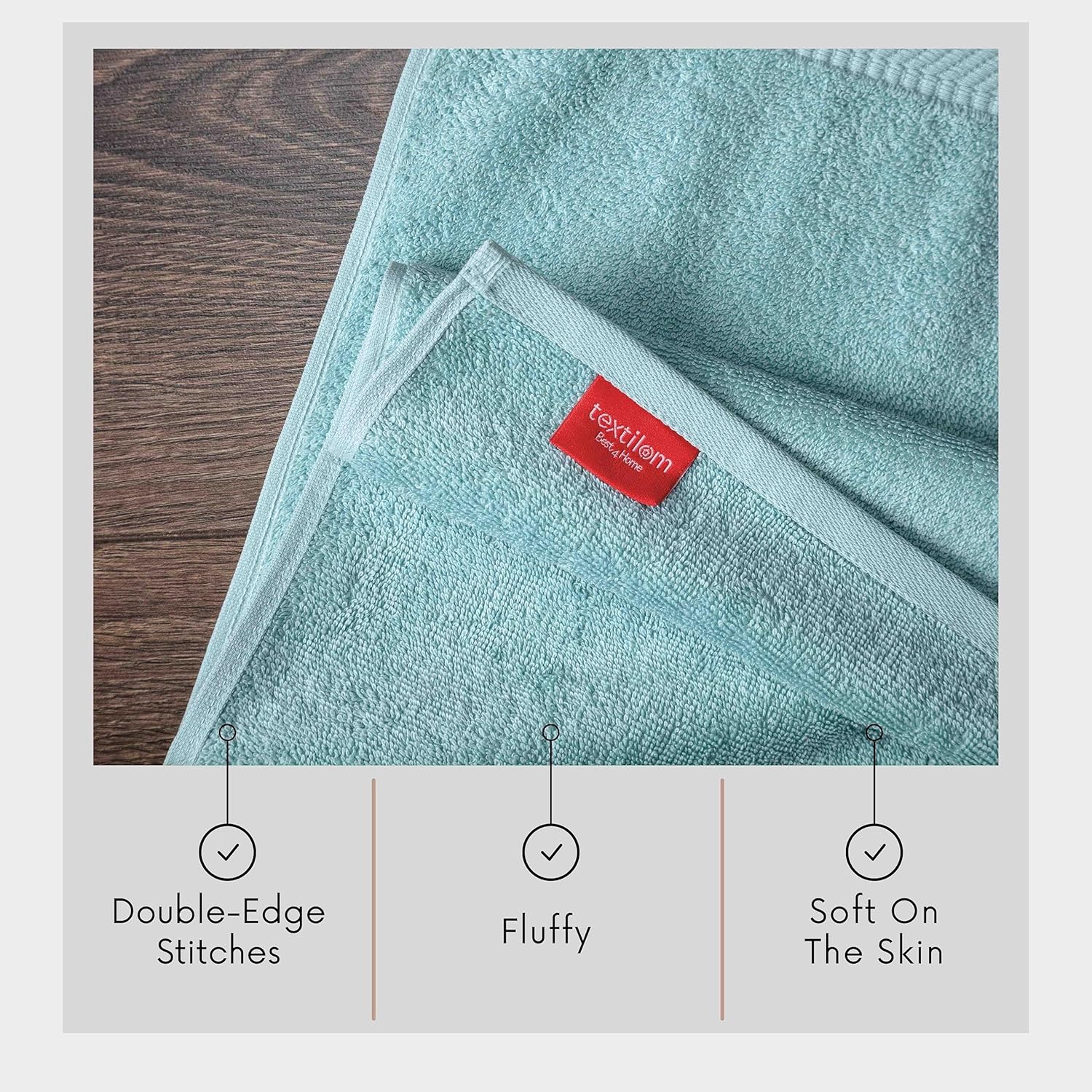 Luxury Turkish Cotton Bath Towels Set - Soft Absorbent and Durable