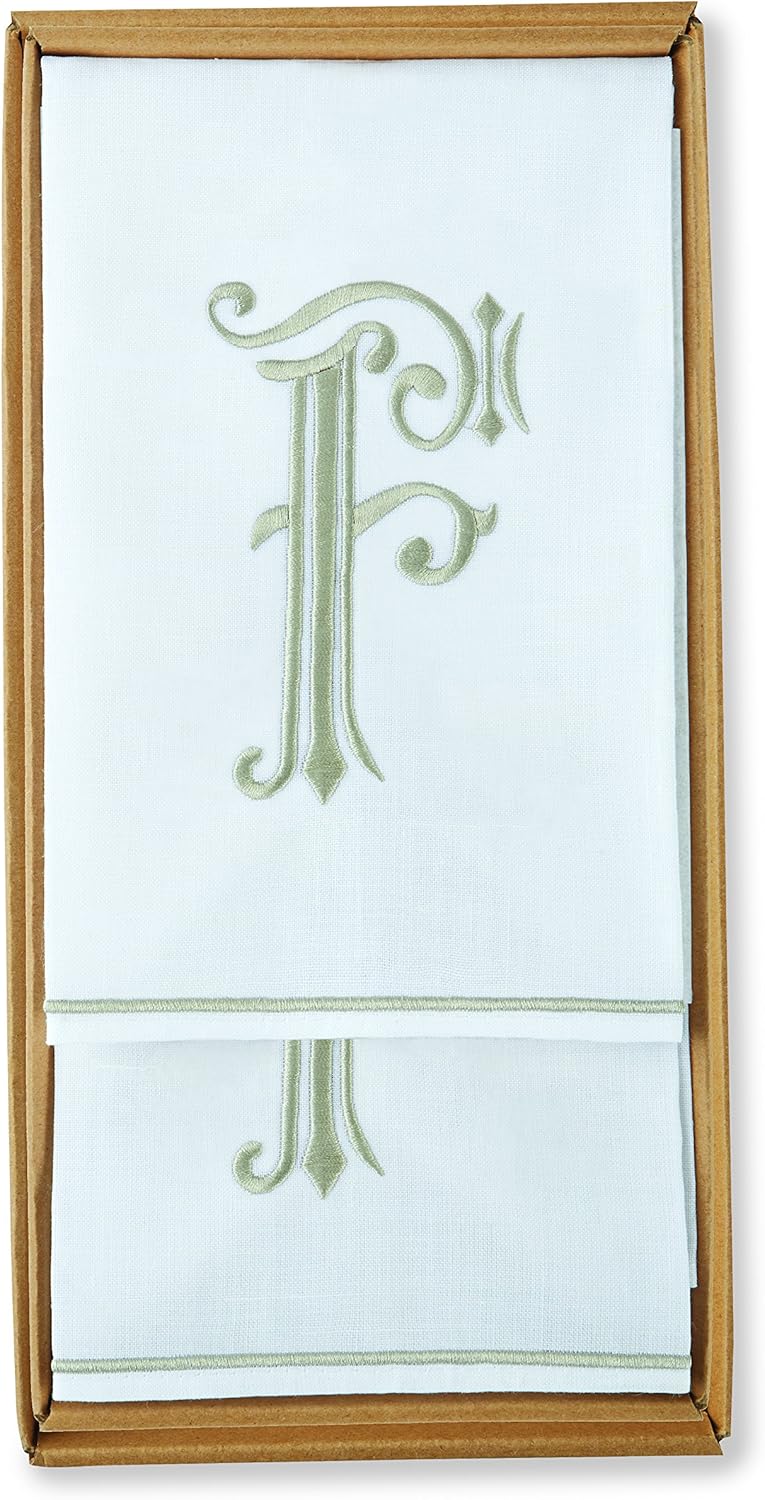 Mud Pie Initial Fingertip Towel Set F
