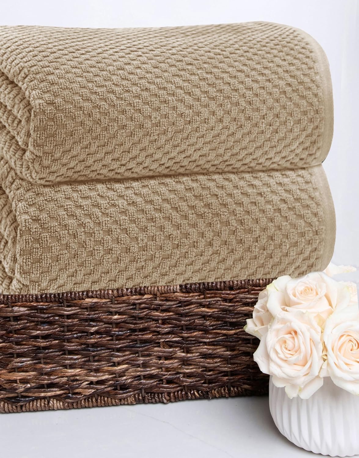 COTTON CRAFT Waffle Bath Sheets Set of 2