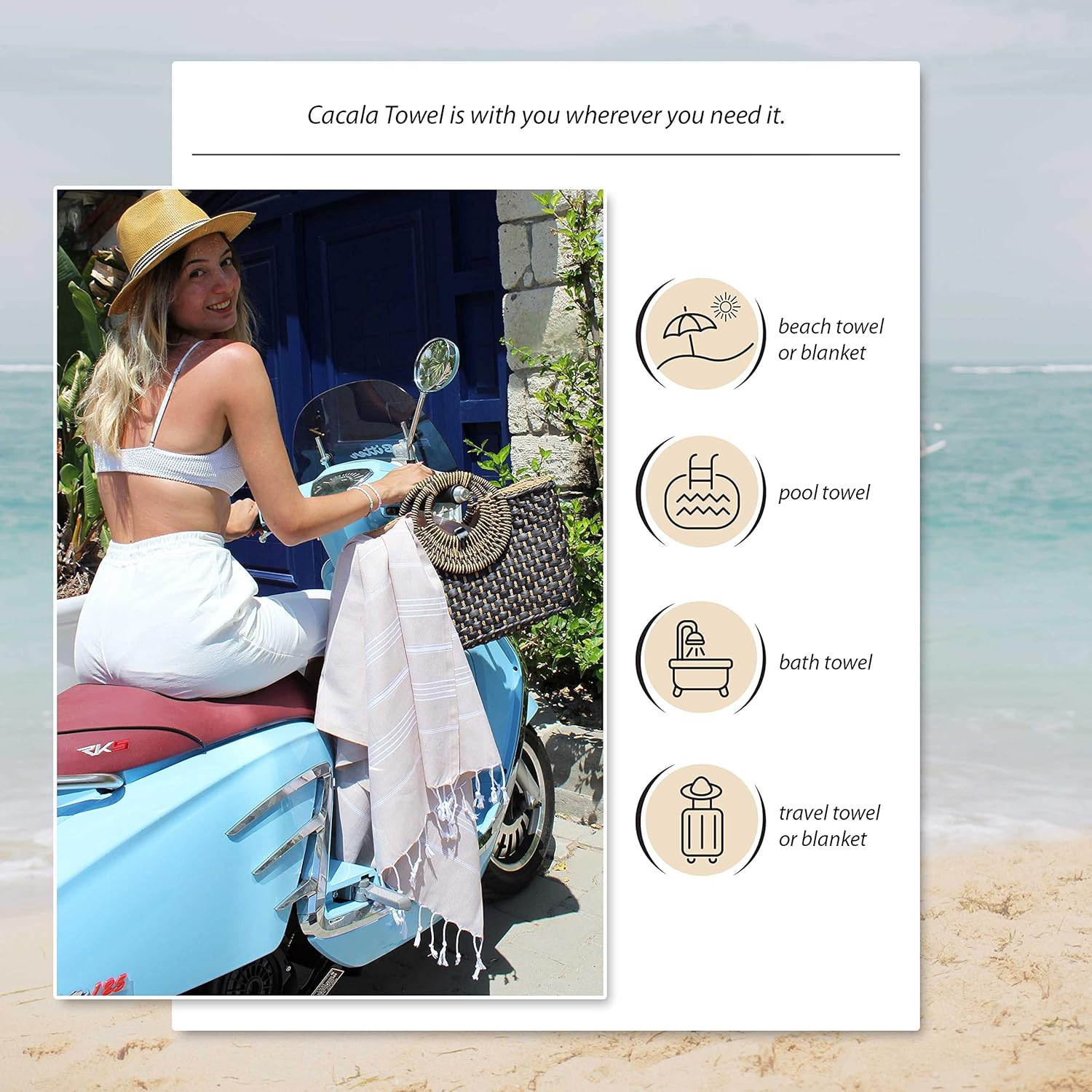 Cacala Lightweight Beach Towel