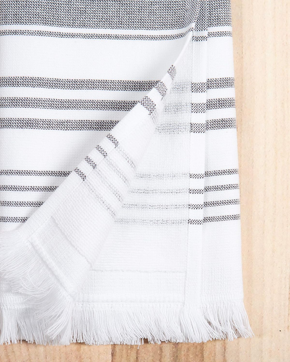 Modern Turkish White Hand Towels Set of 2