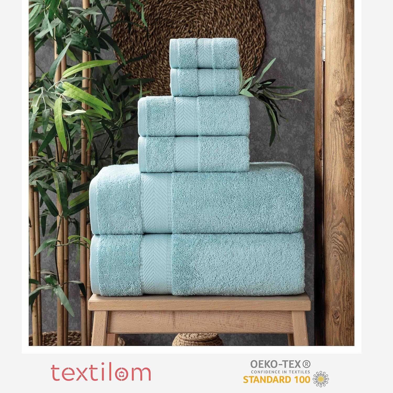 Luxury Turkish Cotton Bath Towels Set - Soft Absorbent and Durable