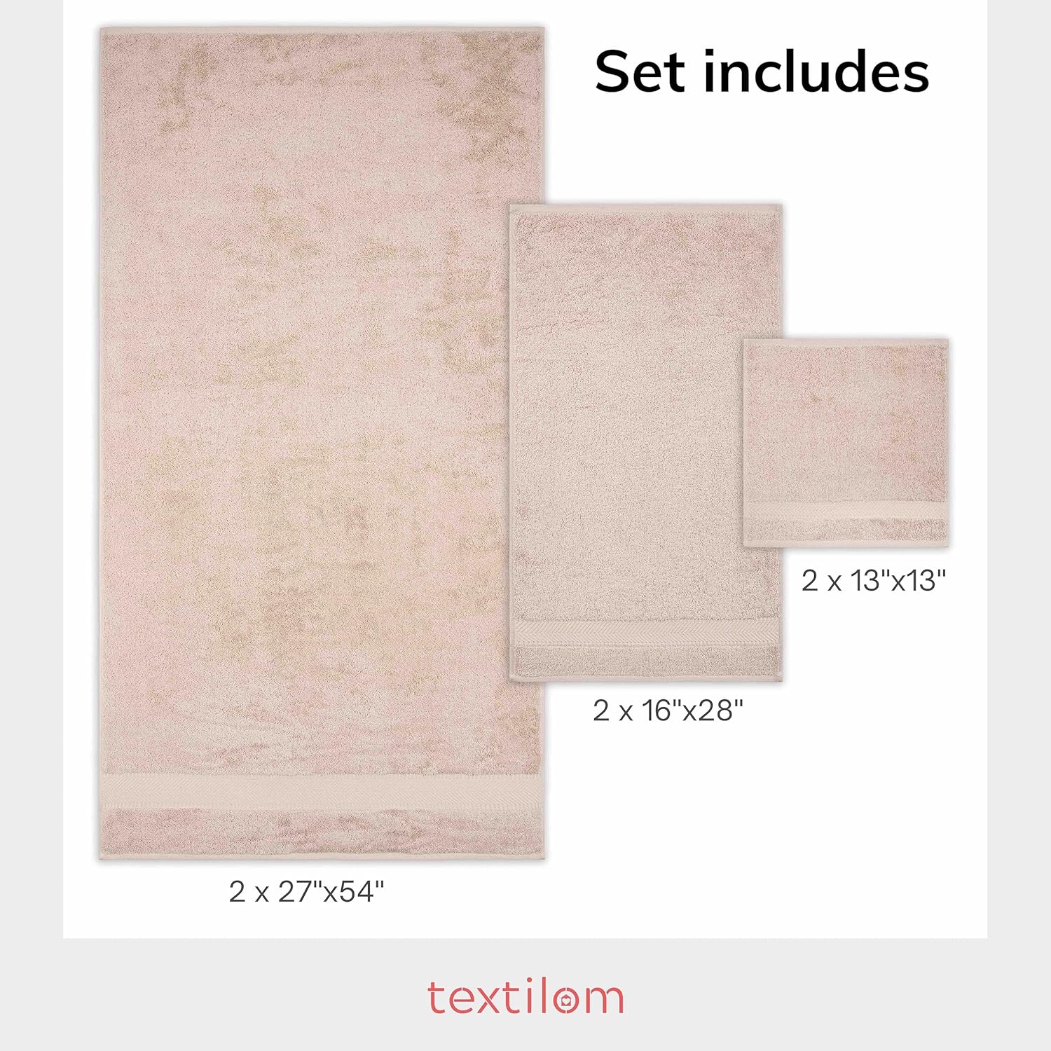 Luxury Turkish Cotton Bath Towels Set