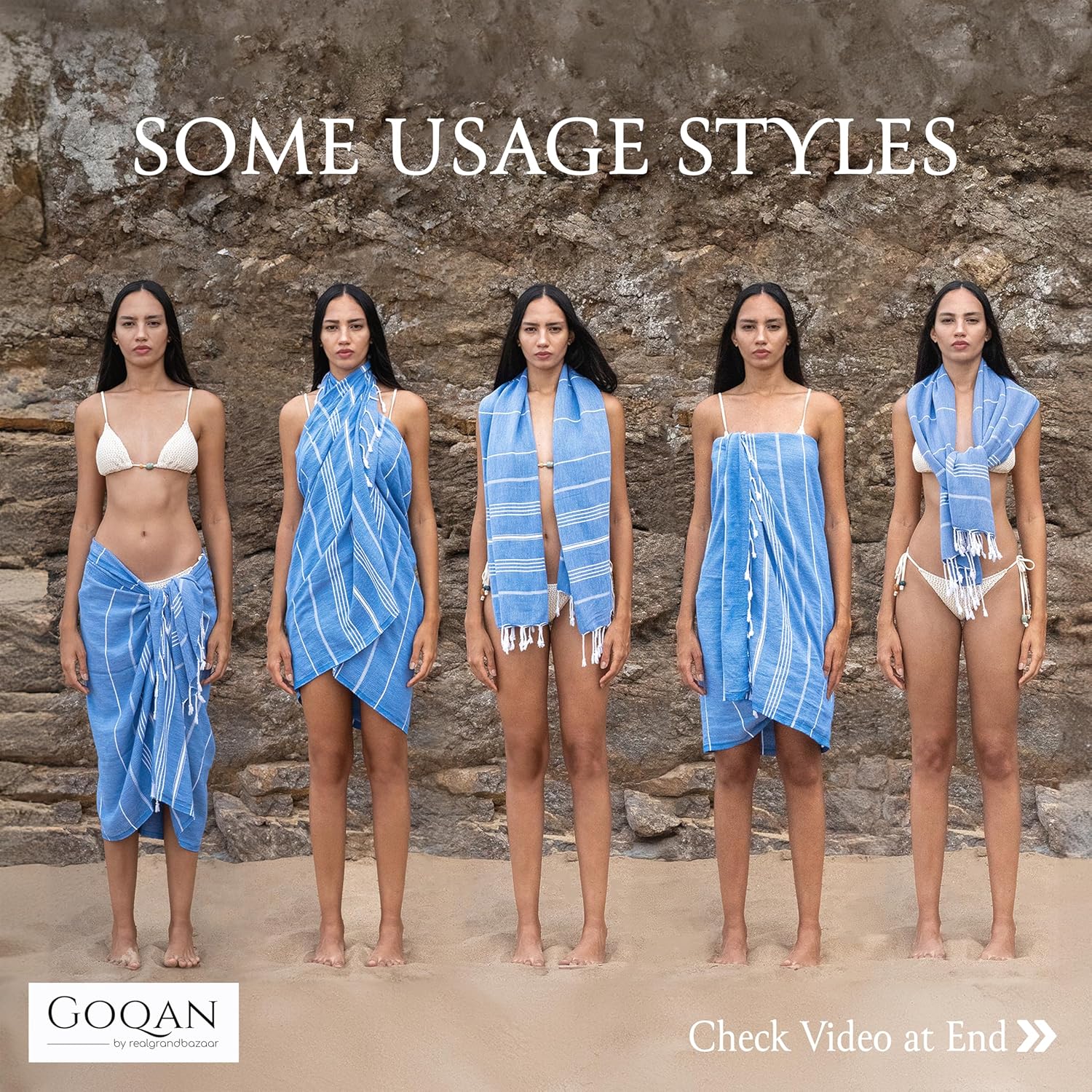 GOQAN Oversized Beach Towel 39x71